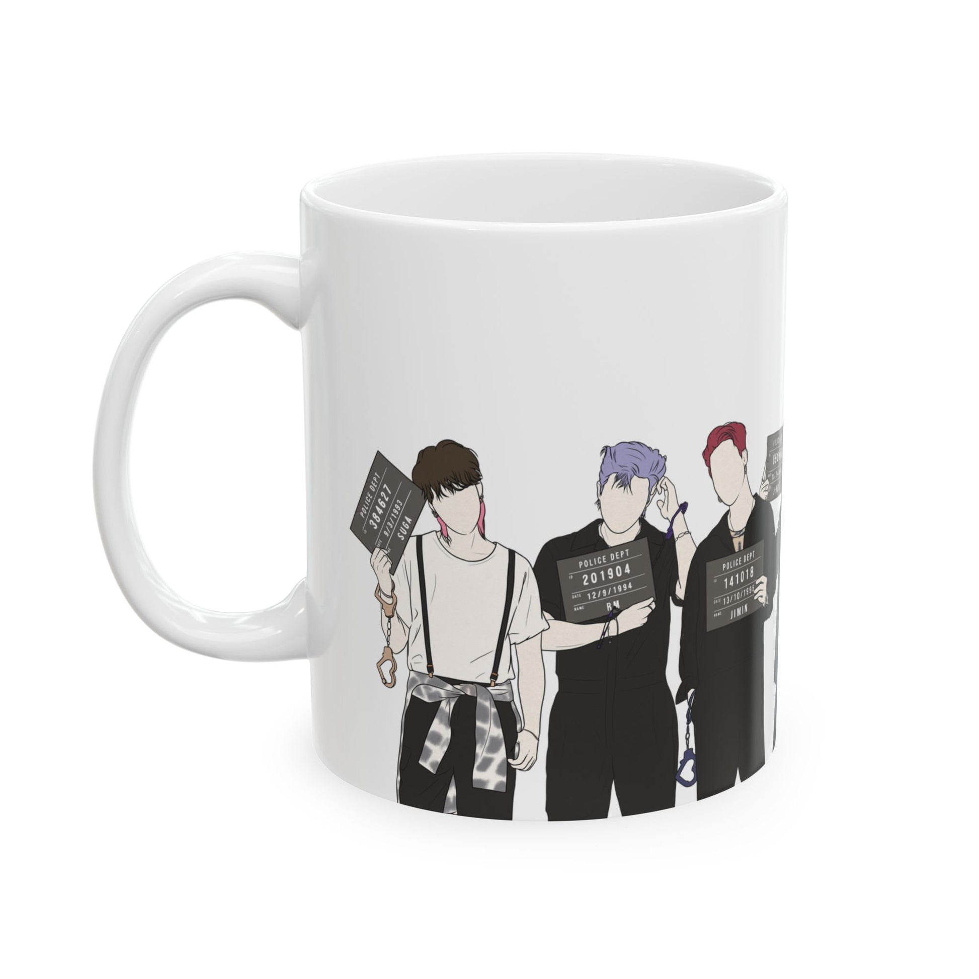 Butter Mugshot-Inspired Kpop Mug – Minimal Gift for Stylish ARMY Vibes