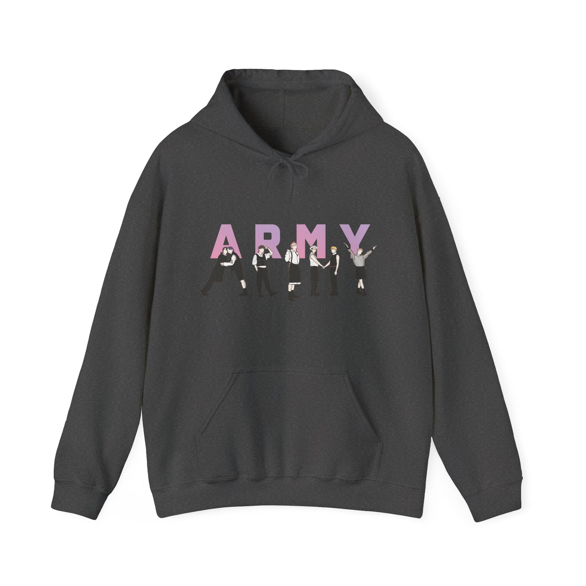 Kpop ARMY Hoodie – Unisex Hooded Sweatshirt Gift for Korean Pop Fans and Bangtan Supporters