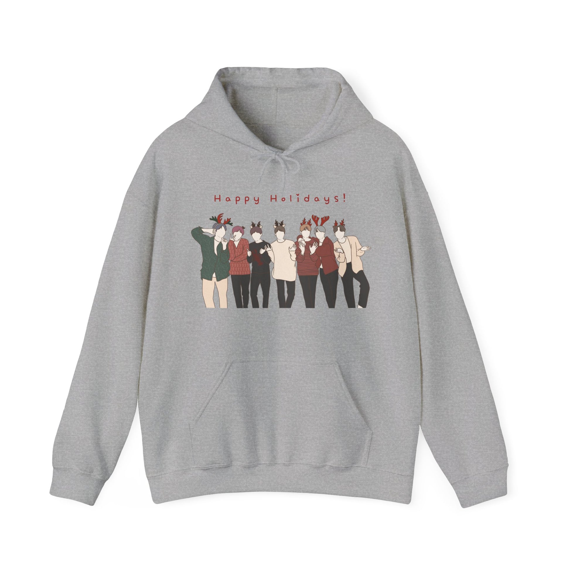 Kpop Holiday Hoodie – Festive Hooded Sweatshirt Gift for ARMY and Korean Pop Fans