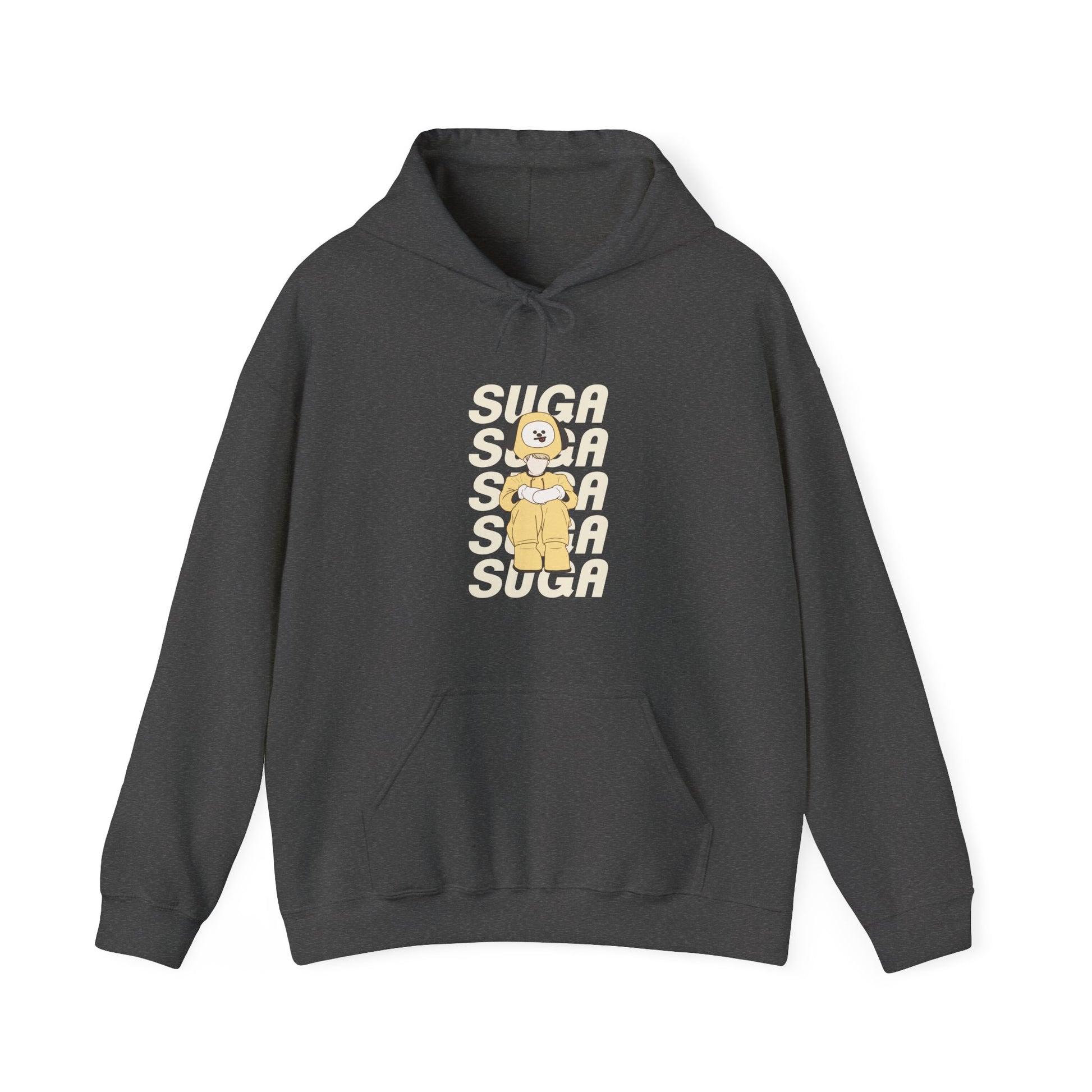 SUGA-Inspired Kpop Hoodie Featuring Chimmy – Playful Hooded Sweatshirt for ARMY and Korean Pop Fans
