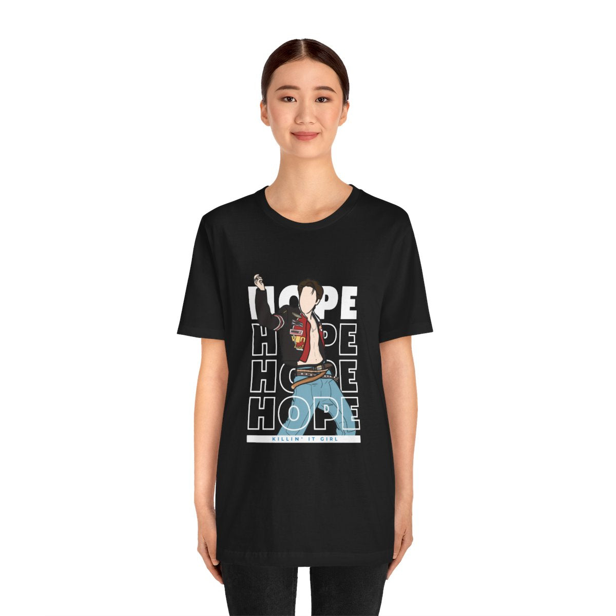 J-Hope Killin' It Girl T-Shirt – Kpop Fan Tee with Dance Line Energy