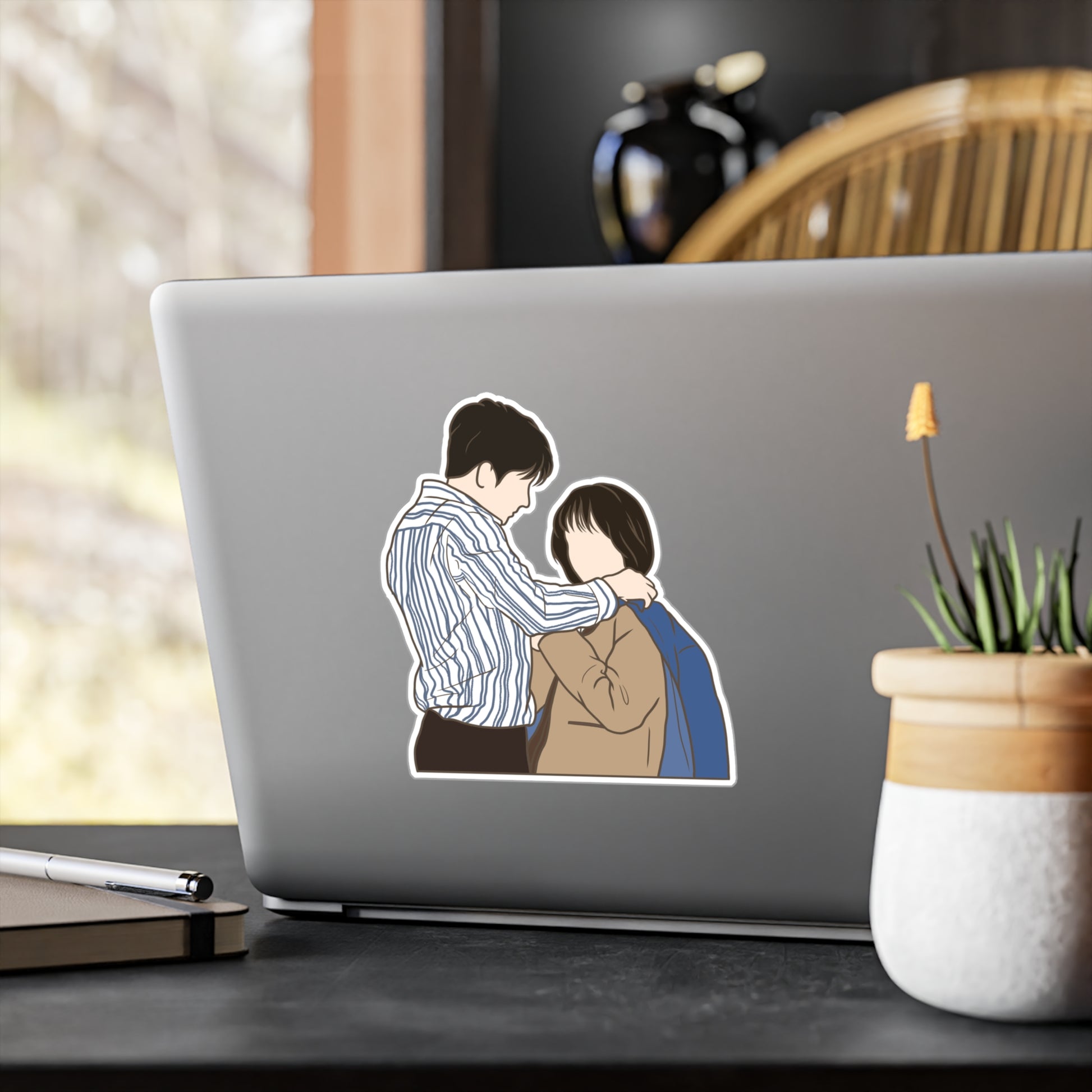 Extraordinary Attorney Woo Couple Sticker – Kiss-Cut Fanart for Romantic Kdrama Fans