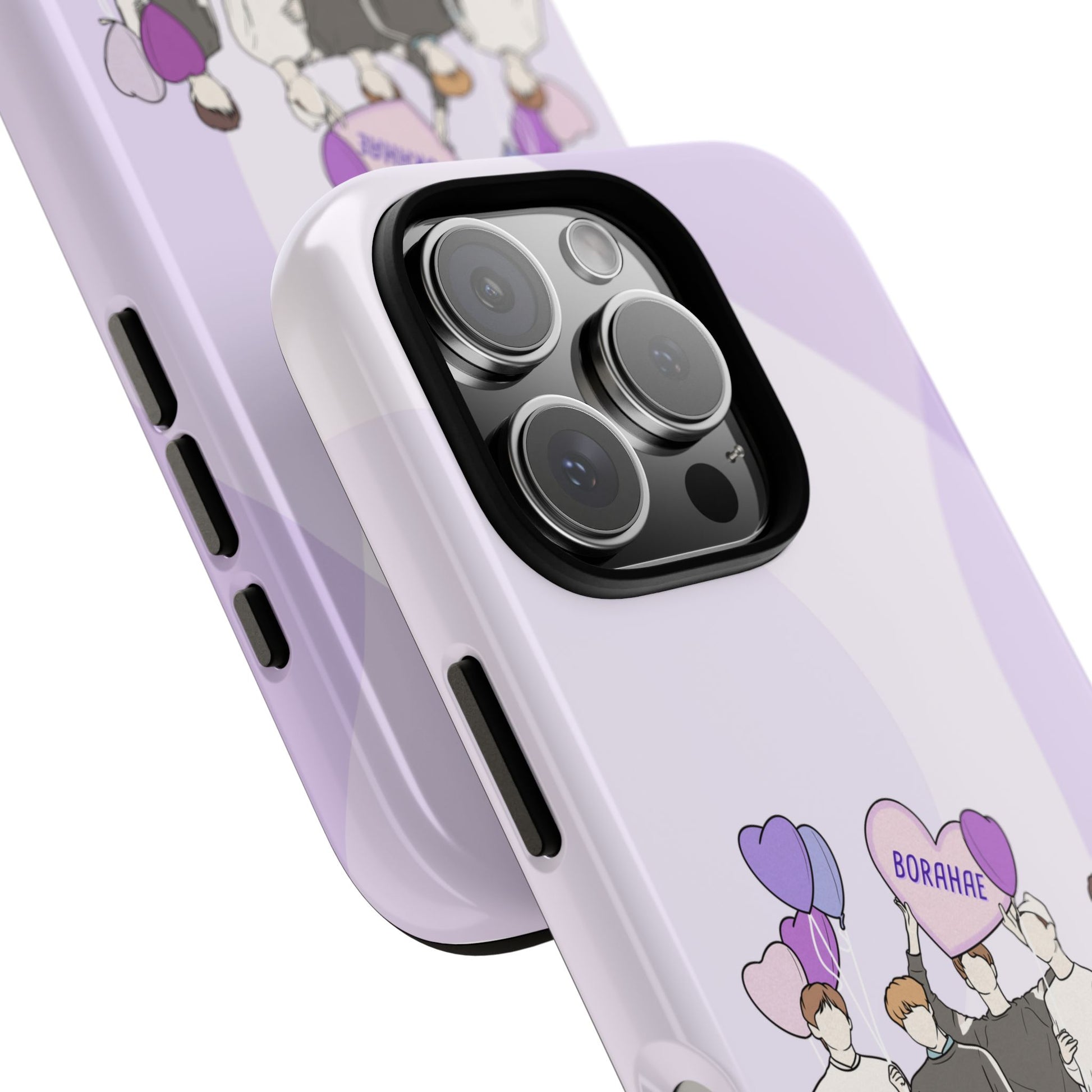 Borahae Kpop Phone Case – Purple ‘I Purple You’ Tough Case Gift for ARMY and Korean Pop Fans