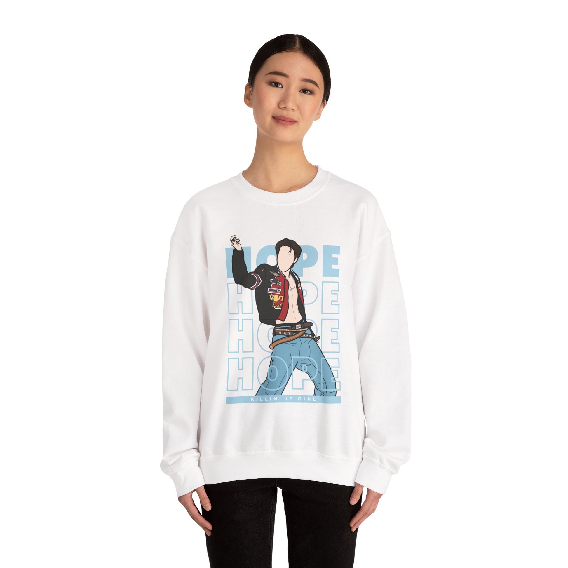 Killin' It Girl Kpop Sweatshirt – Unisex Crewneck for ARMY with J-Hope Energy