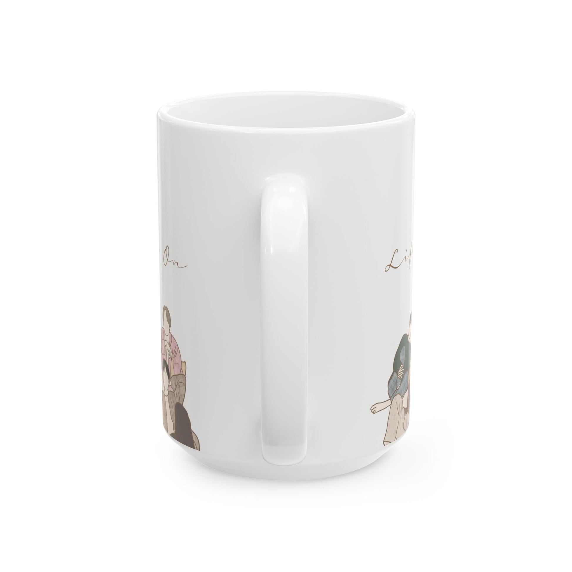 Life Goes On Kpop Fanart Mug – Minimal Healing Gift for Emotional Fans