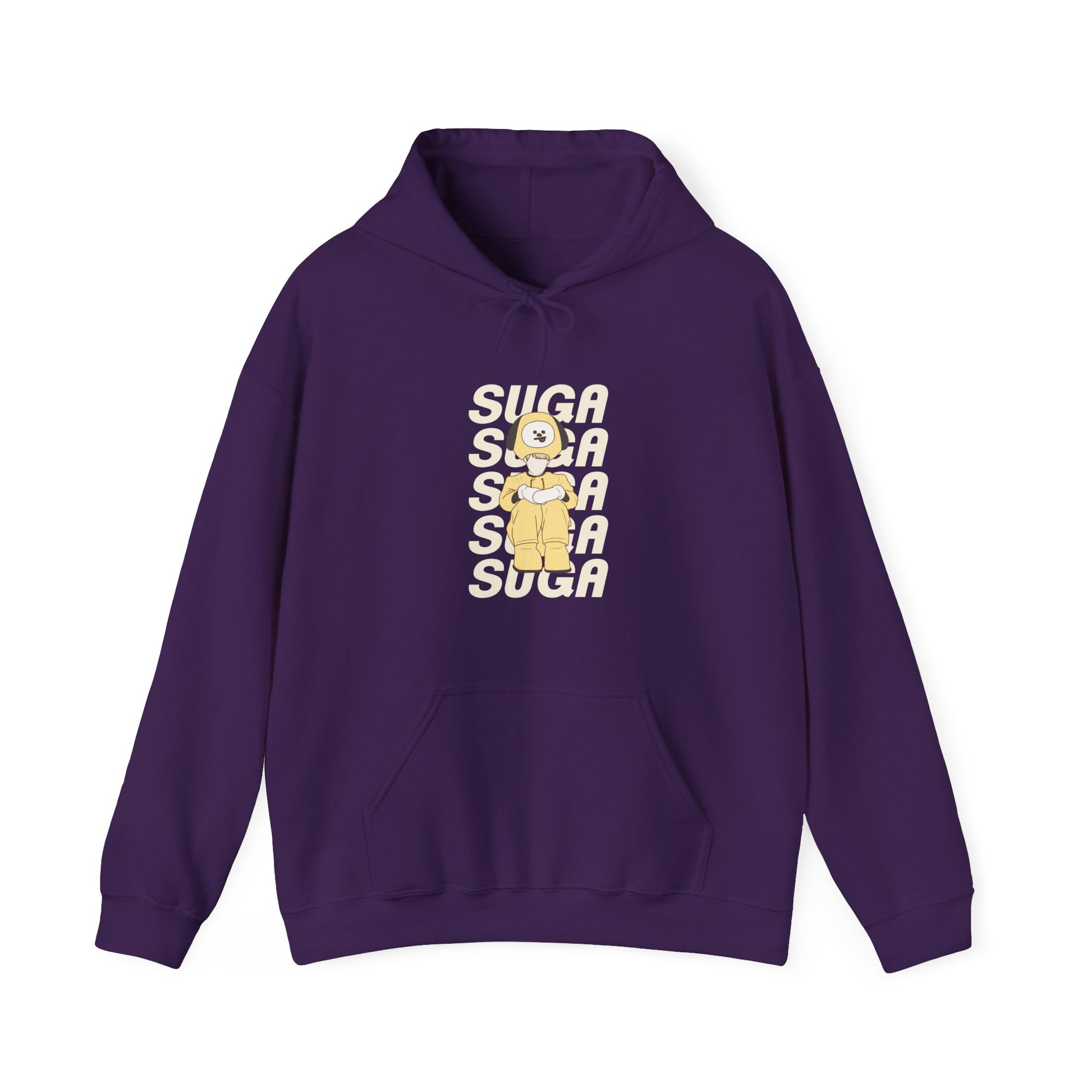 SUGA-Inspired Kpop Hoodie Featuring Chimmy – Playful Hooded Sweatshirt for ARMY and Korean Pop Fans