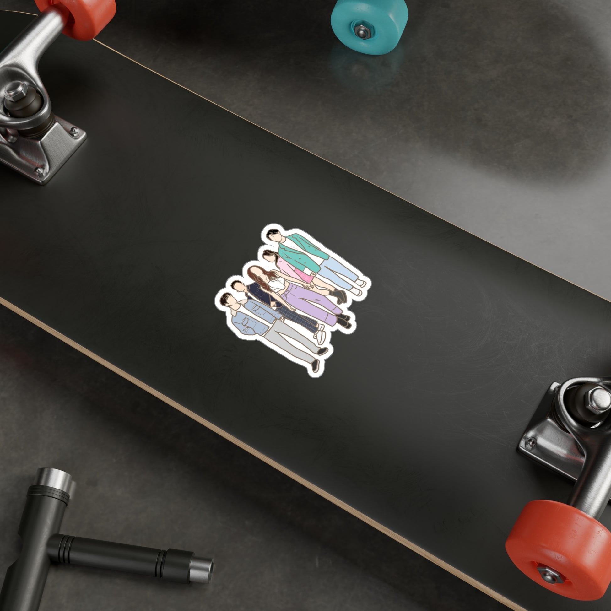 XO, Kitty Kdrama Sticker – Kiss-Cut Fanart for Teen Romance and K-Culture Fans