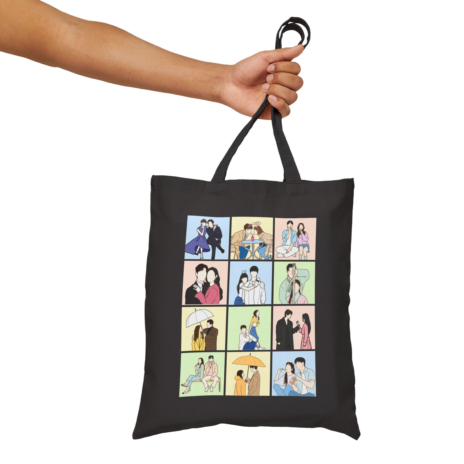 Kdrama Collage Tote Bag – Aesthetic Canvas Bag Showcasing Beloved Korean Drama Moments