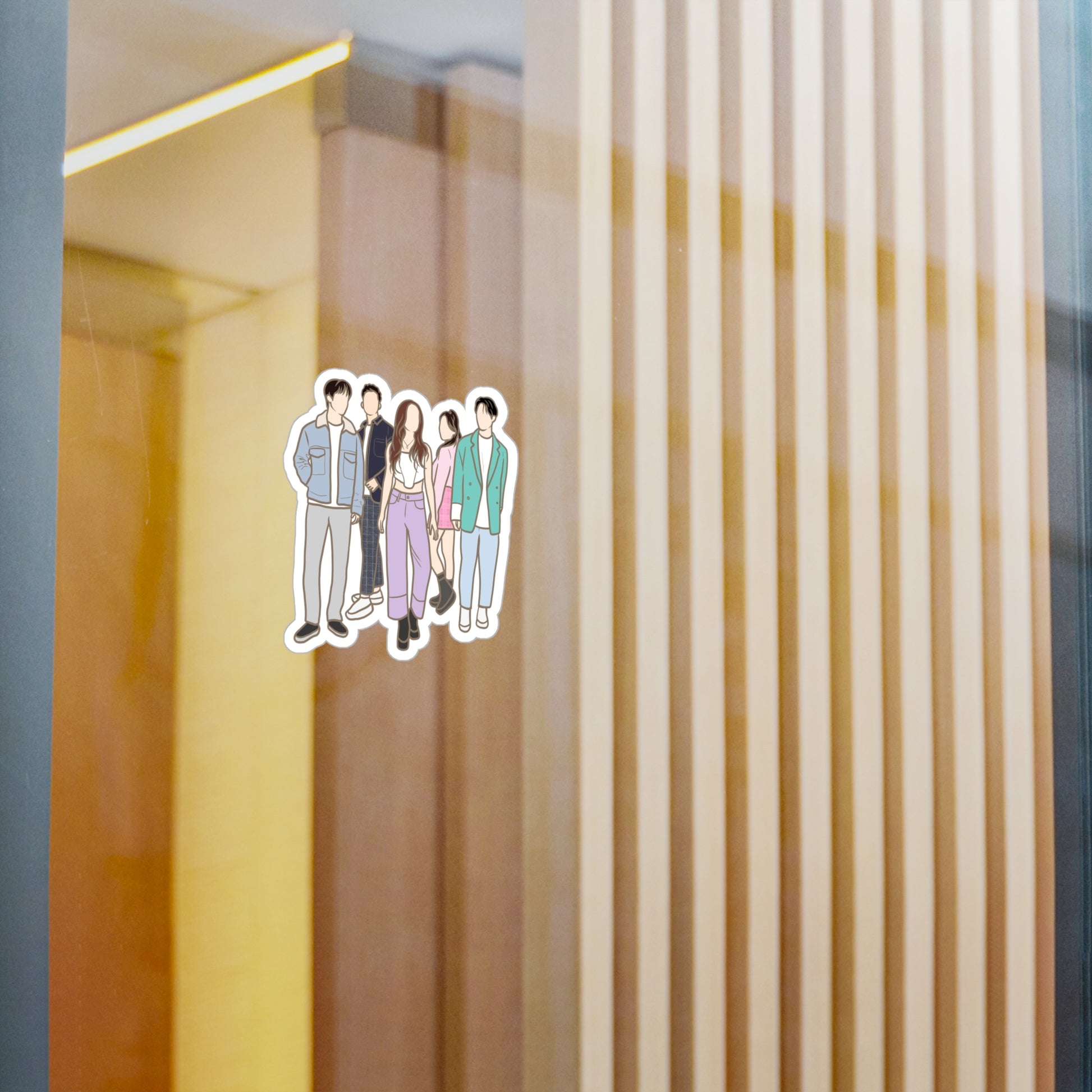 XO, Kitty Kdrama Sticker – Kiss-Cut Fanart for Teen Romance and K-Culture Fans