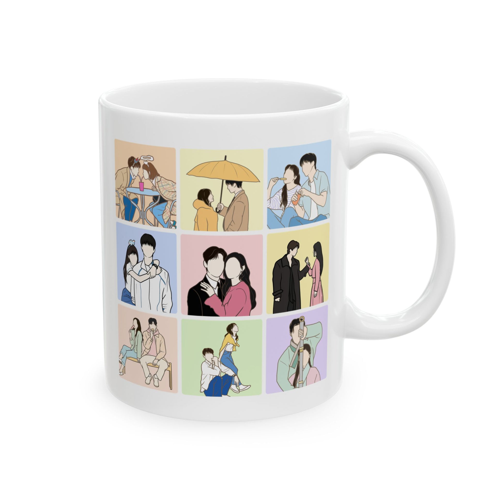 K-Drama Collage Mug – 11oz & 15oz Korean Style Gift for Kdrama Fans