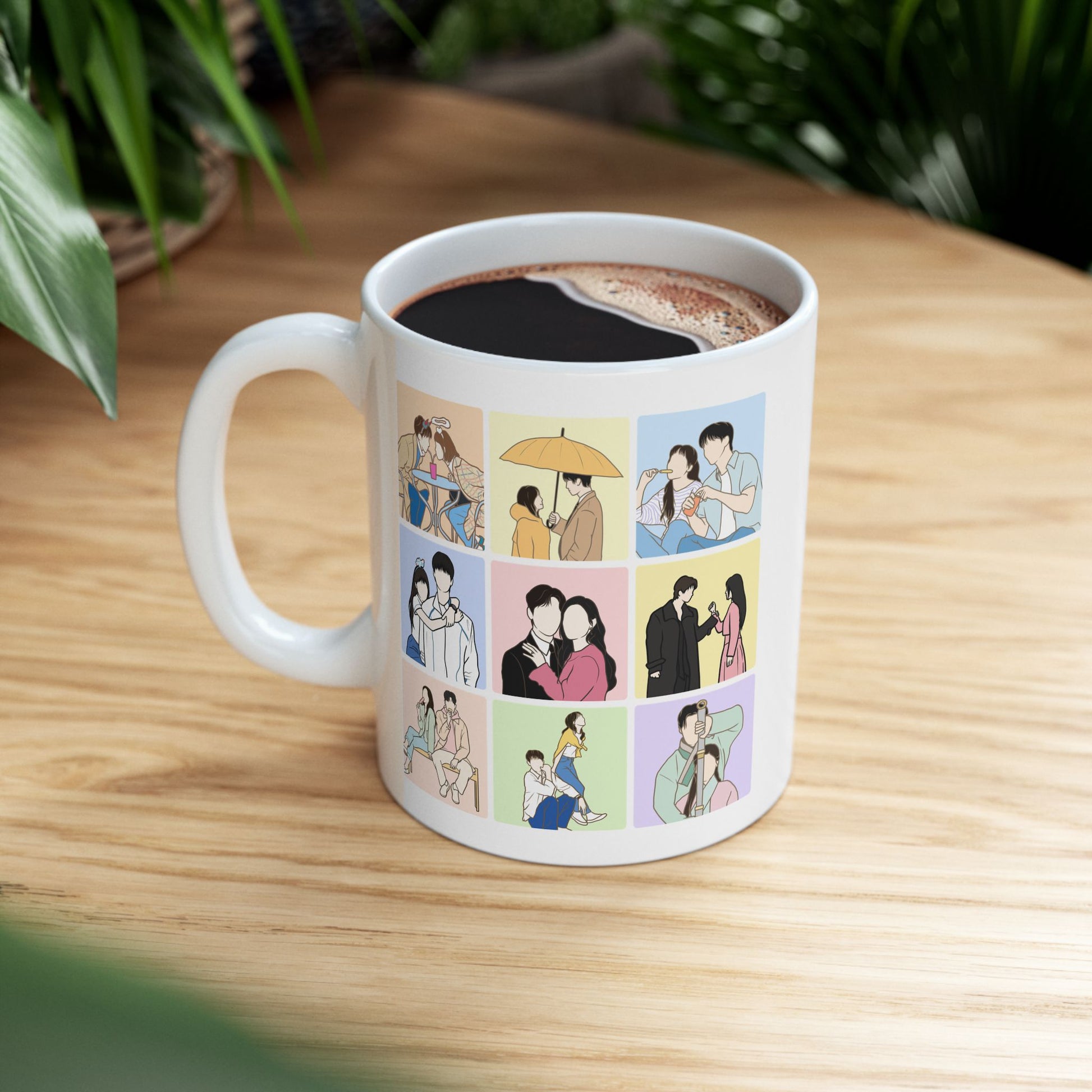 K-Drama Collage Mug – 11oz & 15oz Korean Style Gift for Kdrama Fans