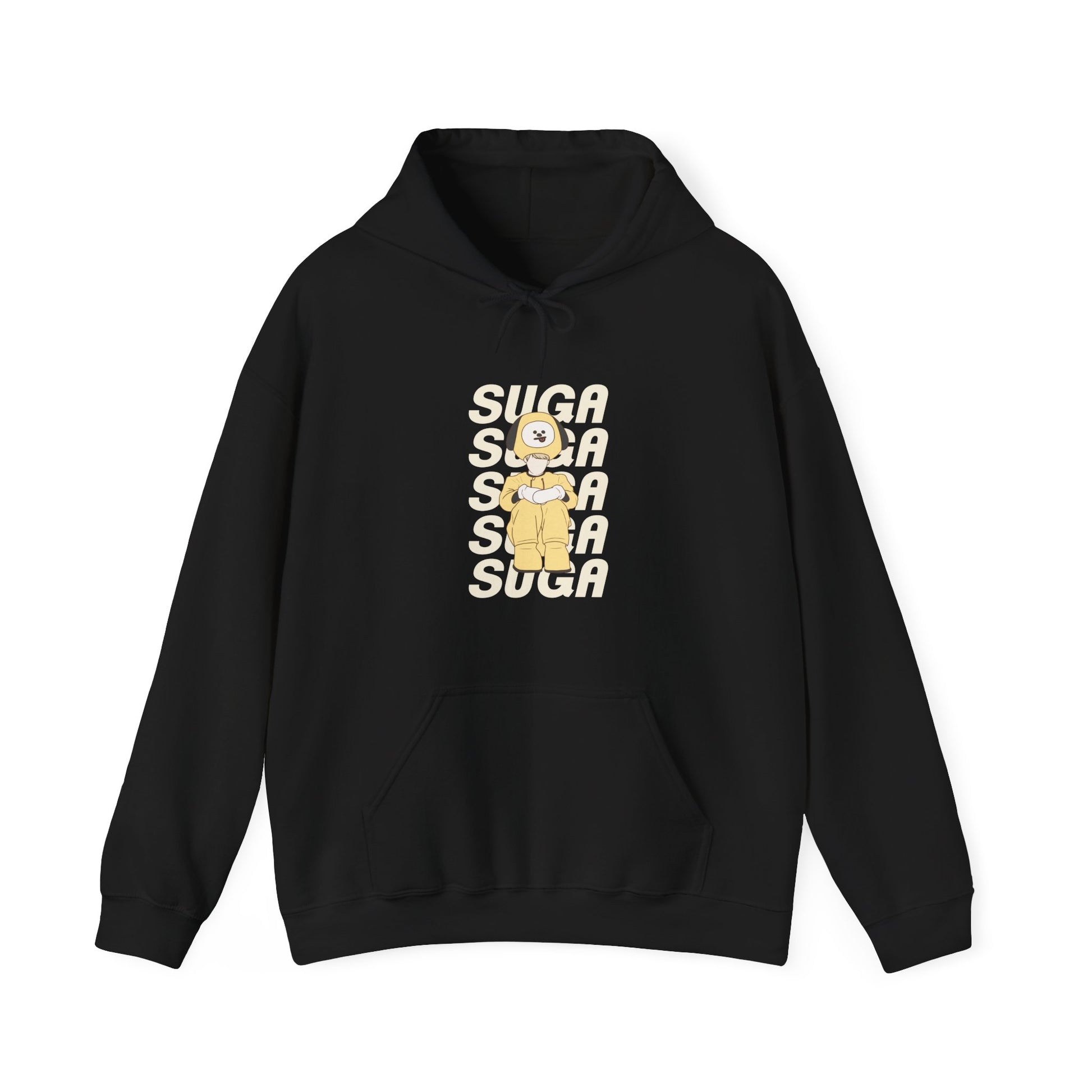 SUGA-Inspired Kpop Hoodie Featuring Chimmy – Playful Hooded Sweatshirt for ARMY and Korean Pop Fans