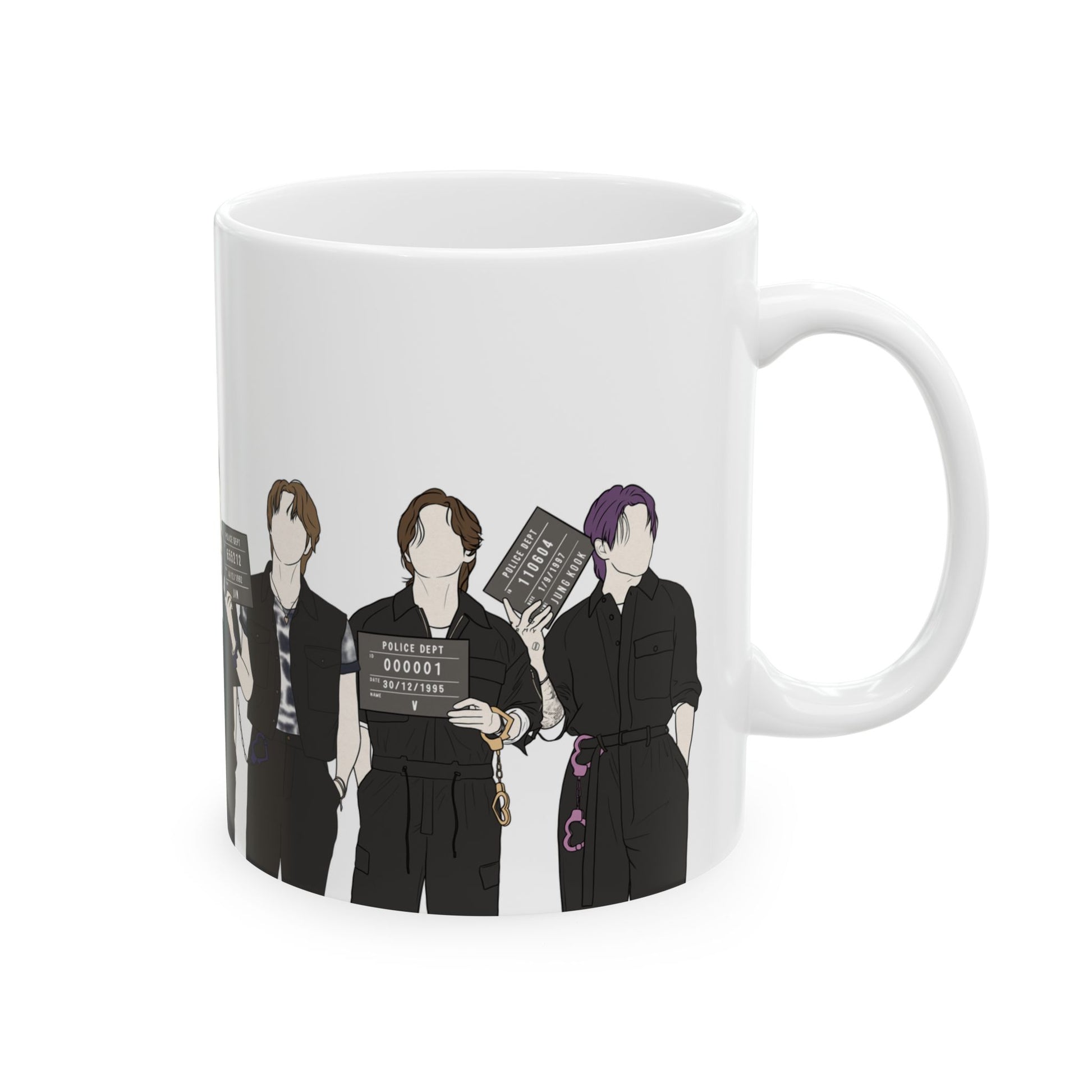 Butter Mugshot-Inspired Kpop Mug – Minimal Gift for Stylish ARMY Vibes