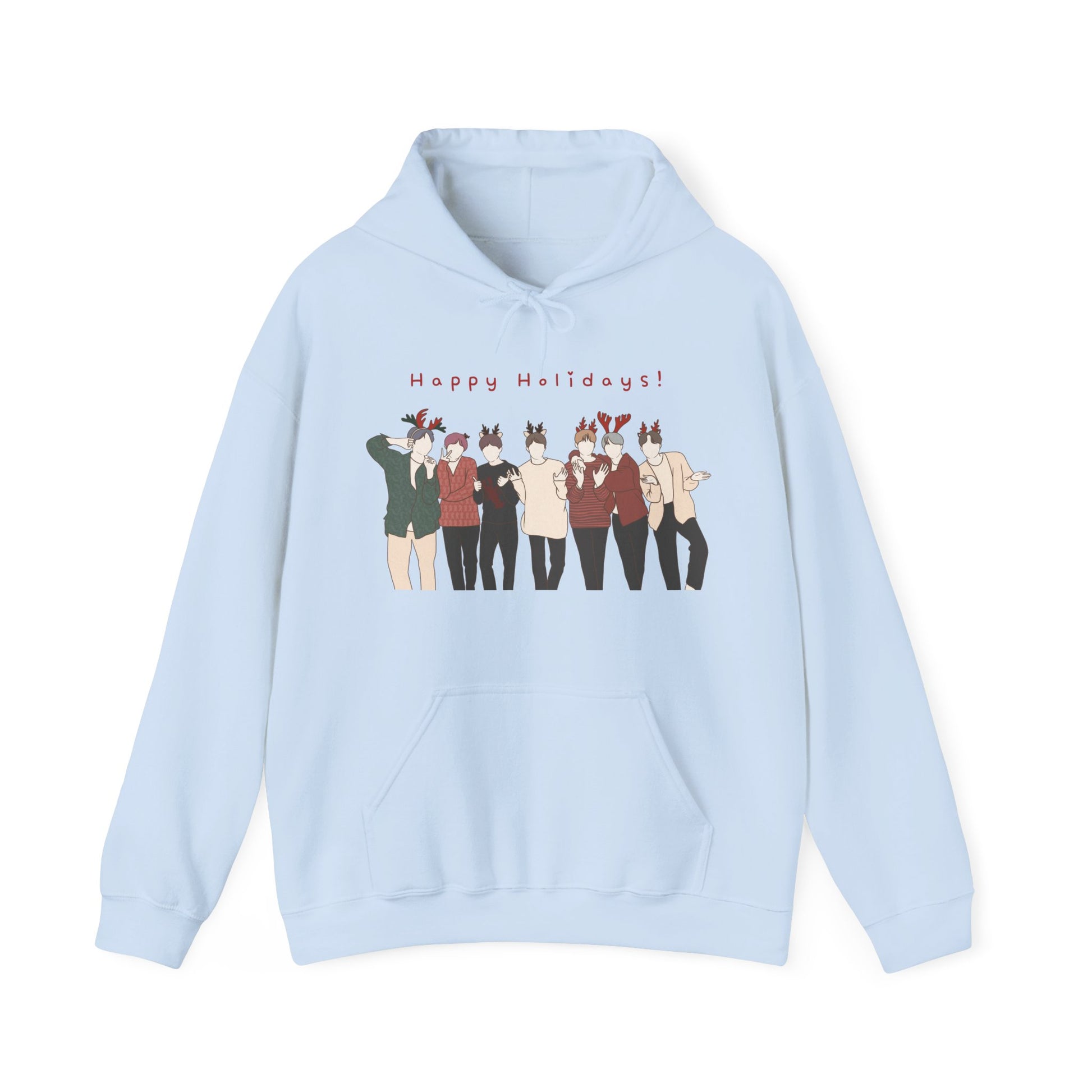 Kpop Holiday Hoodie – Festive Hooded Sweatshirt Gift for ARMY and Korean Pop Fans