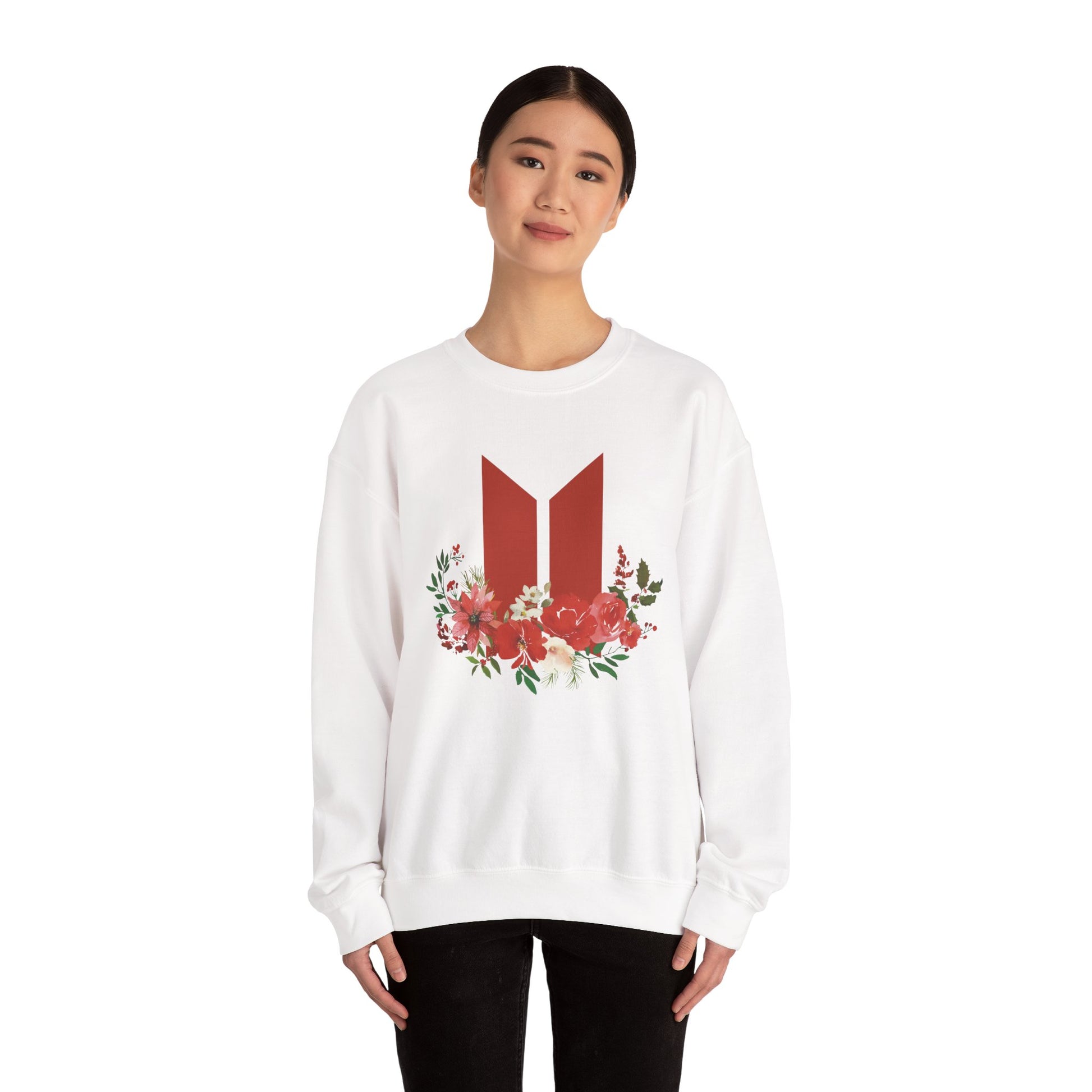 Kpop Christmas Sweatshirt – Festive Holiday Pullover for ARMY and Korean Pop Fans