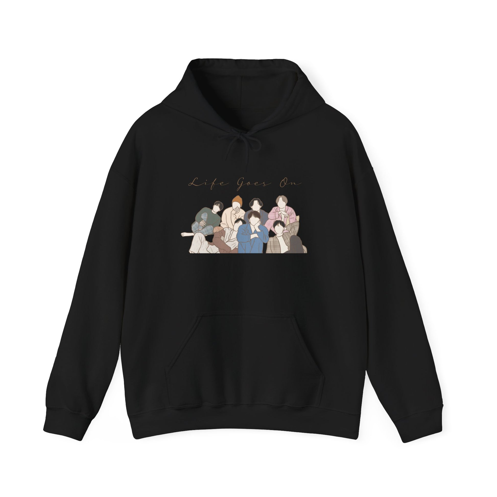 Life Goes On-Inspired Kpop Hoodie – Soft Hooded Sweatshirt for ARMY and Korean Pop Fans