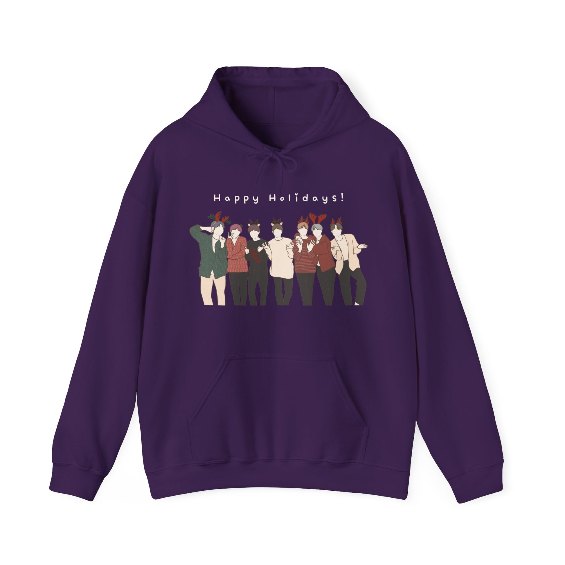 Kpop Holiday Hoodie – Festive Hooded Sweatshirt Gift for ARMY and Korean Pop Fans
