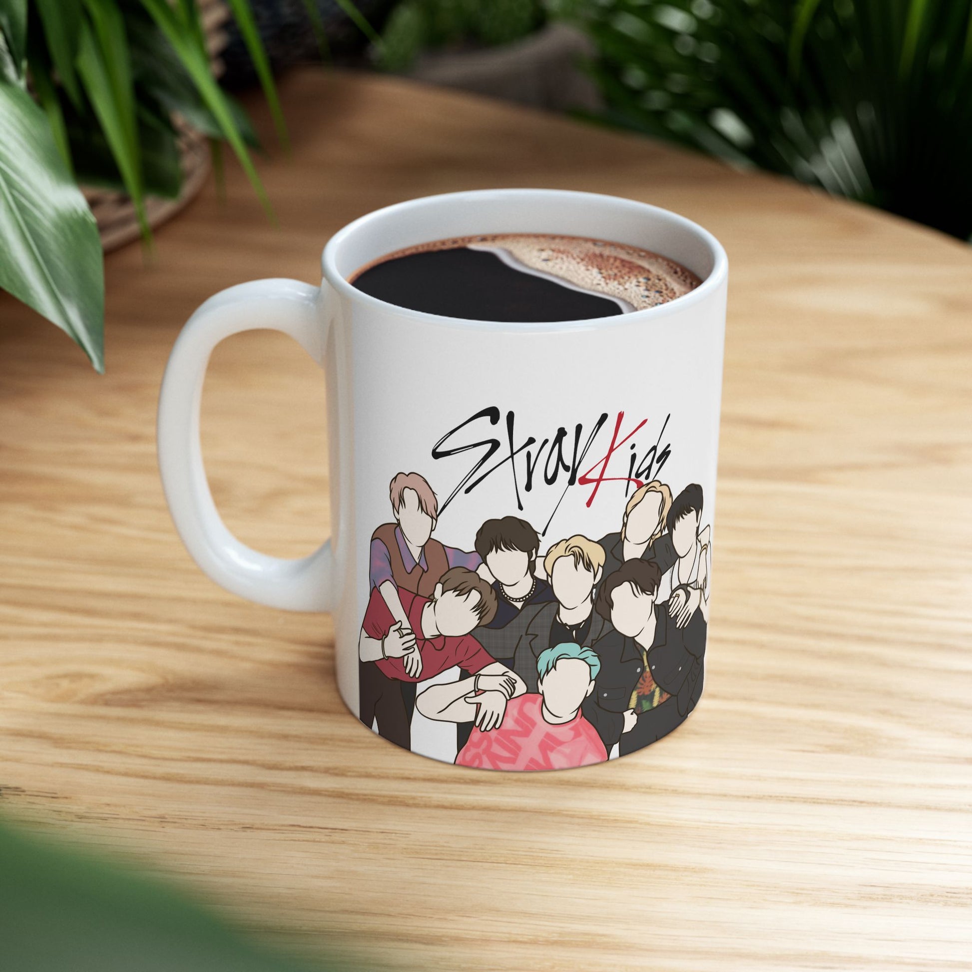 Minimal Stray-Inspired Mug – Kpop Fanart Cup & Room Decor for Everyday STAYs