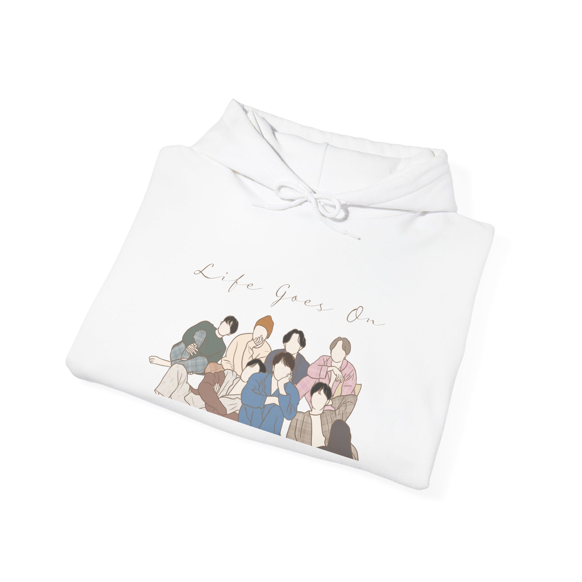 Life Goes On-Inspired Kpop Hoodie – Soft Hooded Sweatshirt for ARMY and Korean Pop Fans
