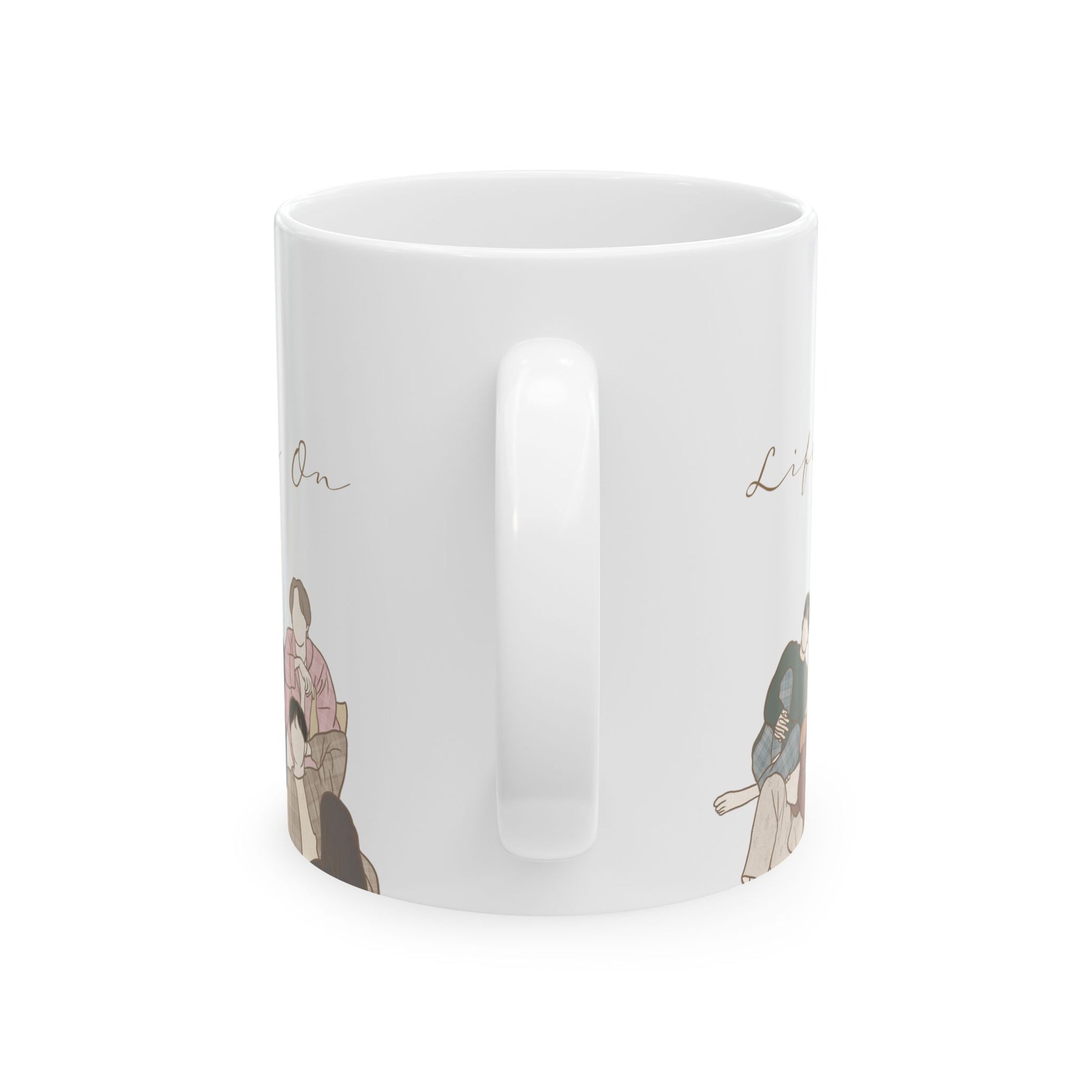 Life Goes On Kpop Fanart Mug – Minimal Healing Gift for Emotional Fans