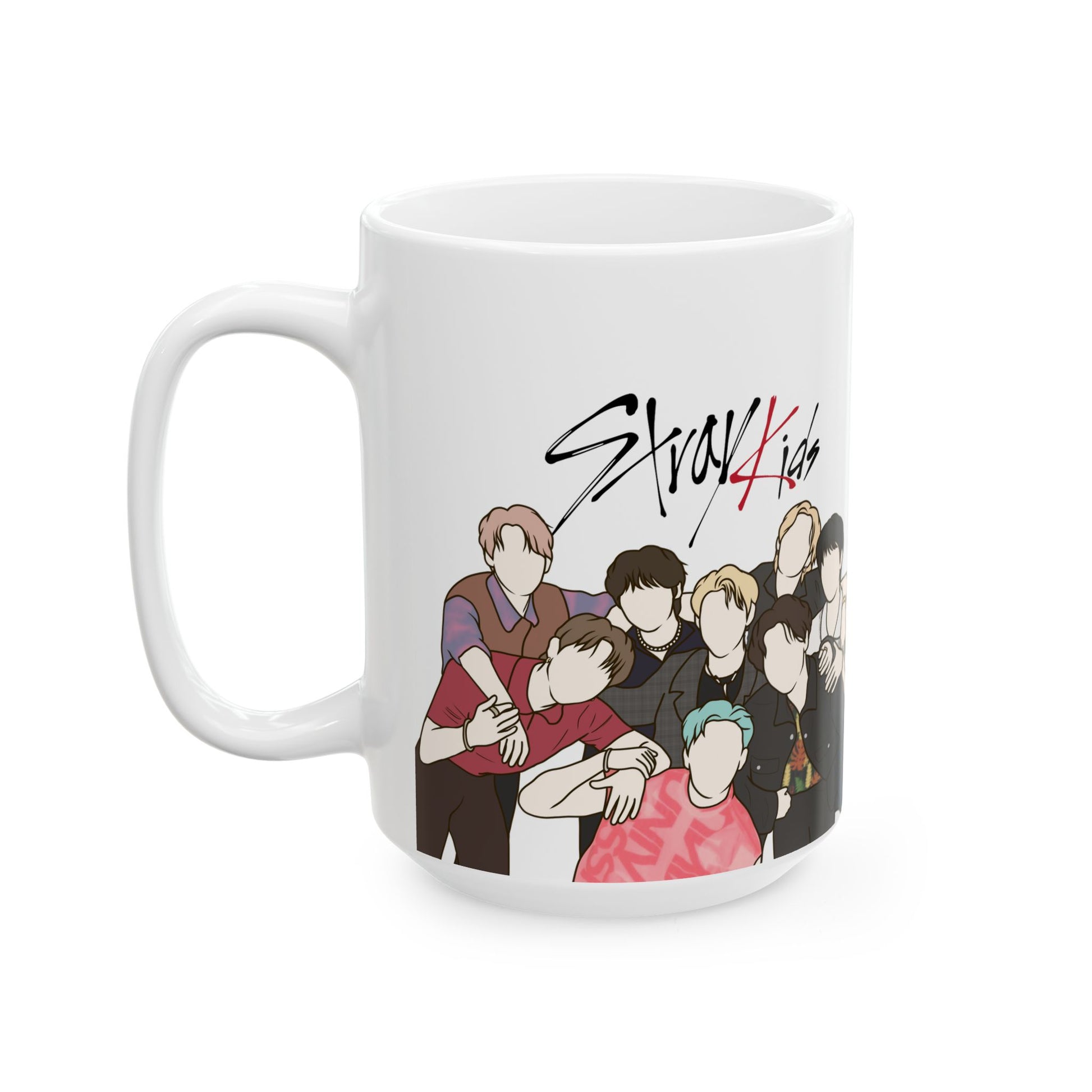 Minimal Stray-Inspired Mug – Kpop Fanart Cup & Room Decor for Everyday STAYs