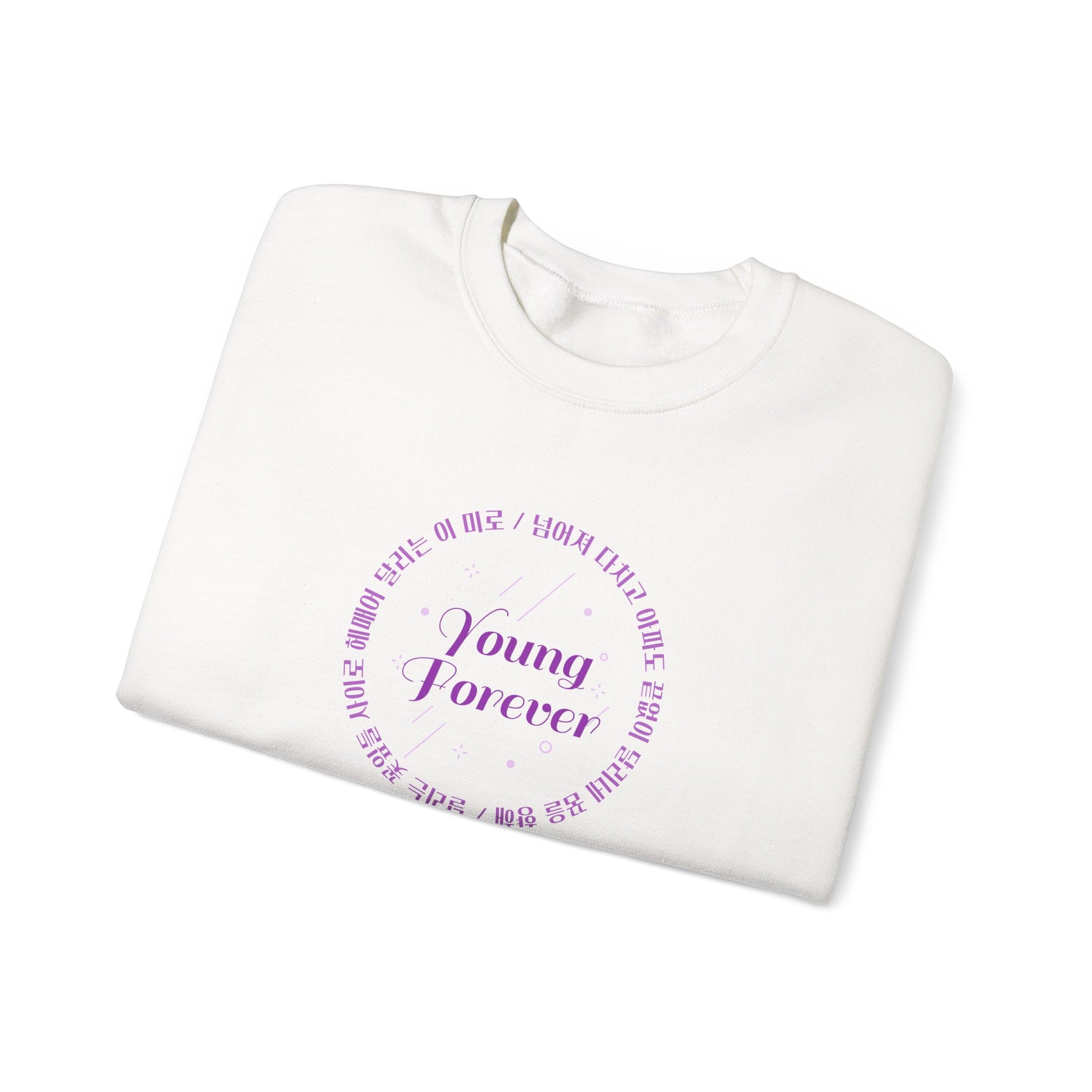 Young Forever-Inspired Kpop Sweatshirt – Unisex Crewneck Gift for ARMY and Korean Pop Fans