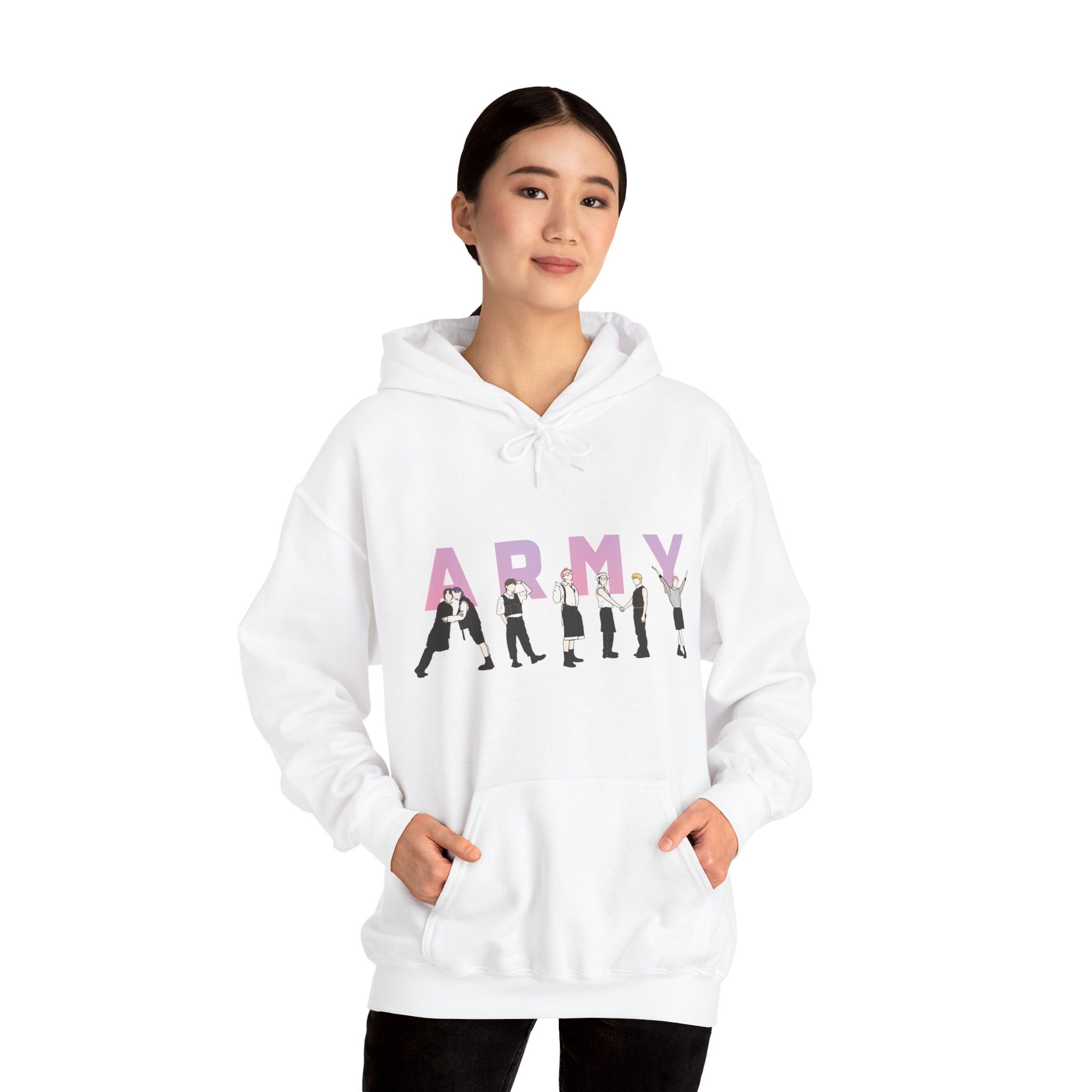 Kpop ARMY Hoodie – Unisex Hooded Sweatshirt Gift for Korean Pop Fans and Bangtan Supporters