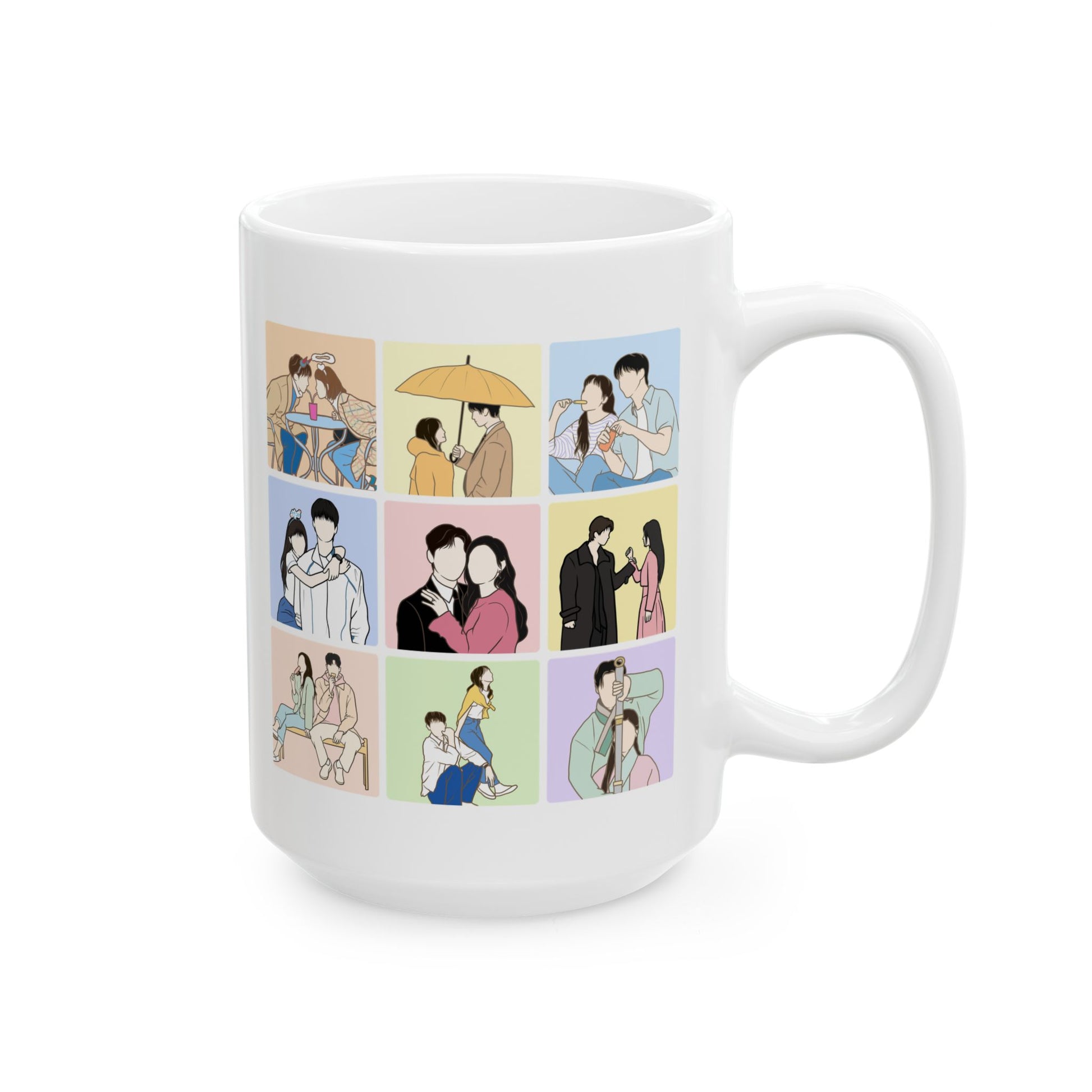 K-Drama Collage Mug – 11oz & 15oz Korean Style Gift for Kdrama Fans