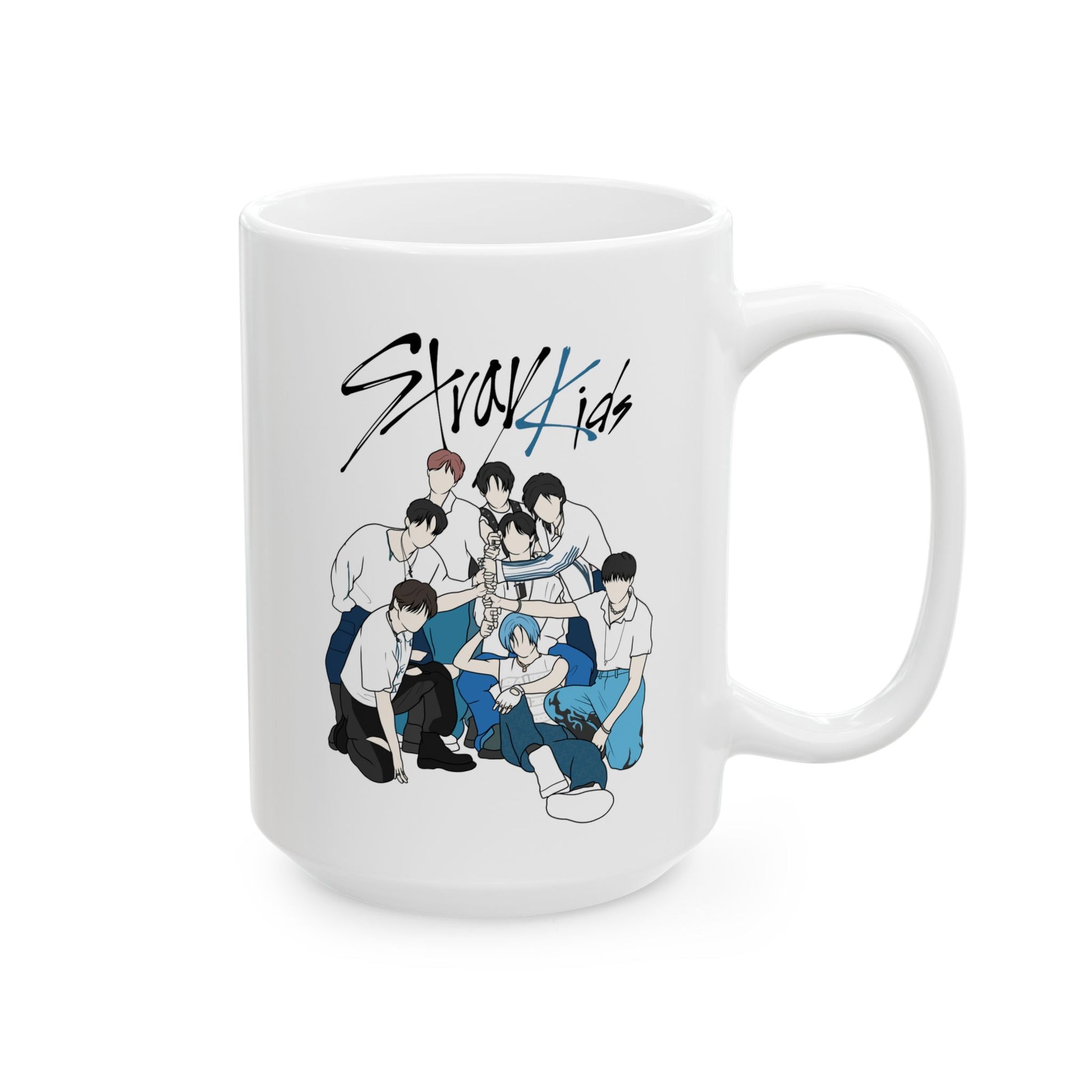 Stray Kids Accent Mug – Fanart Kpop Gift in 11oz or 15oz Sizes