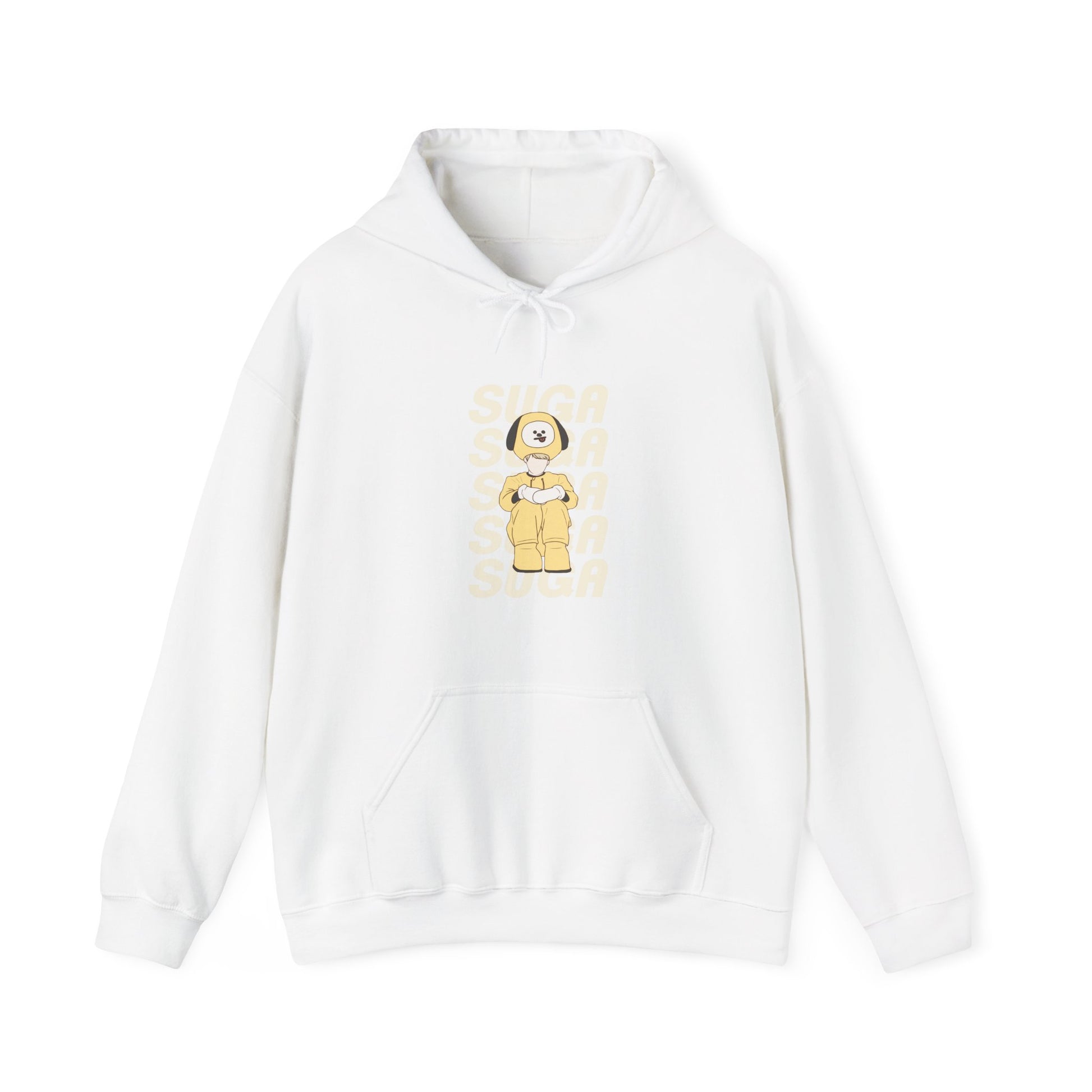 SUGA-Inspired Kpop Hoodie Featuring Chimmy – Playful Hooded Sweatshirt for ARMY and Korean Pop Fans