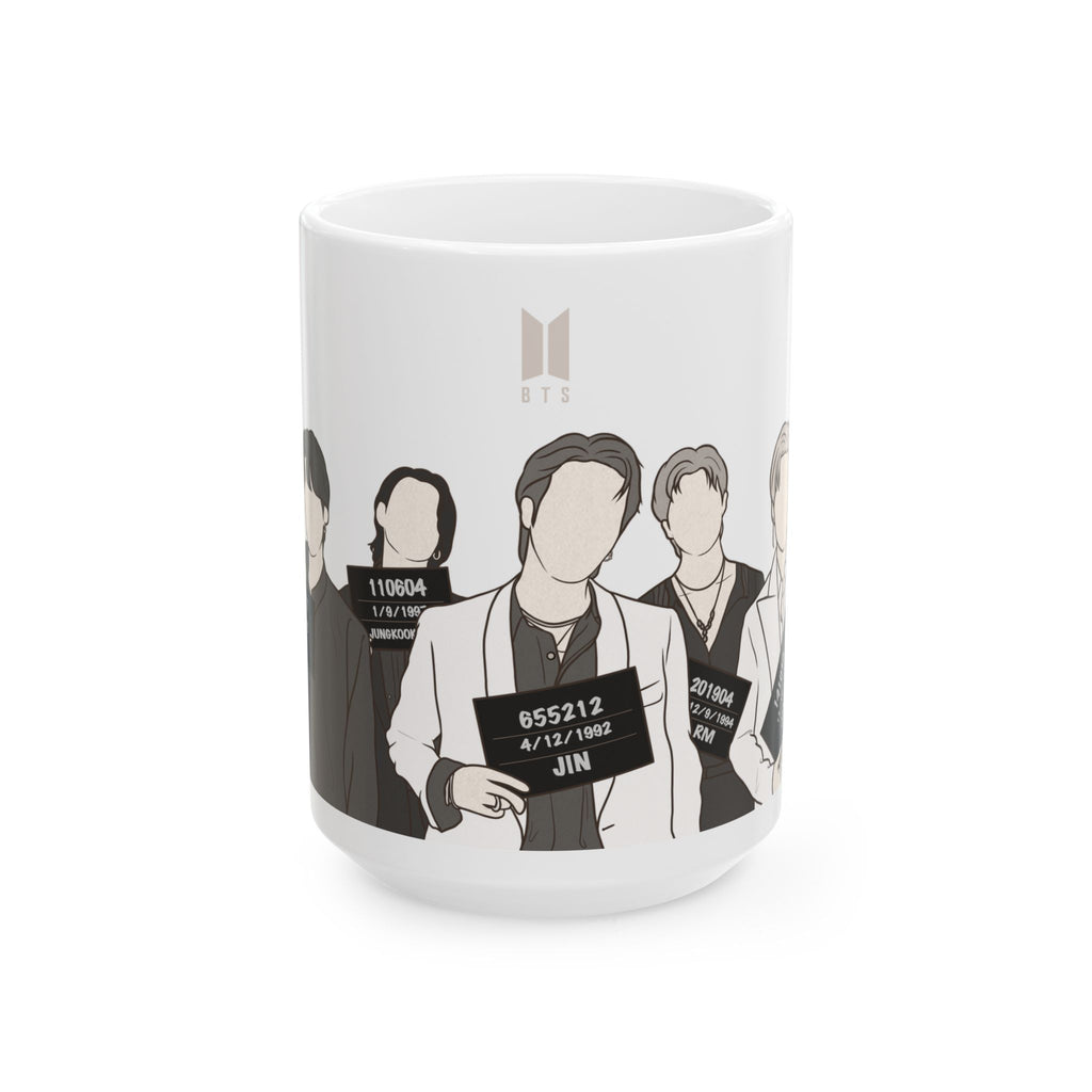Kpop Butter Mugshot Mug – Minimal Fanart Cup for Bold Fandom Vibes