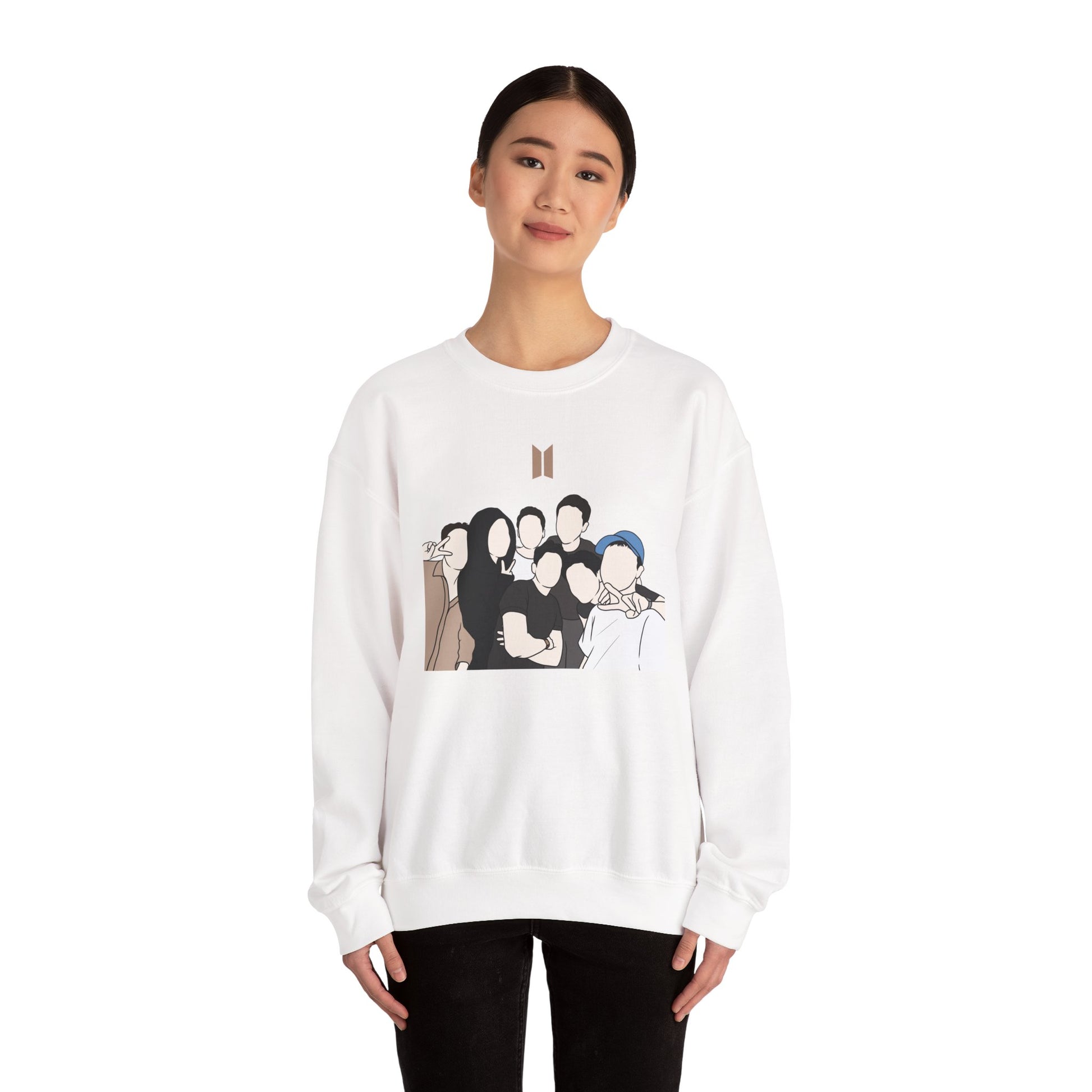 Kpop Logo-Inspired Sweatshirt – Unisex Pullover for Korean Pop Fans and Stylish Merch Lovers