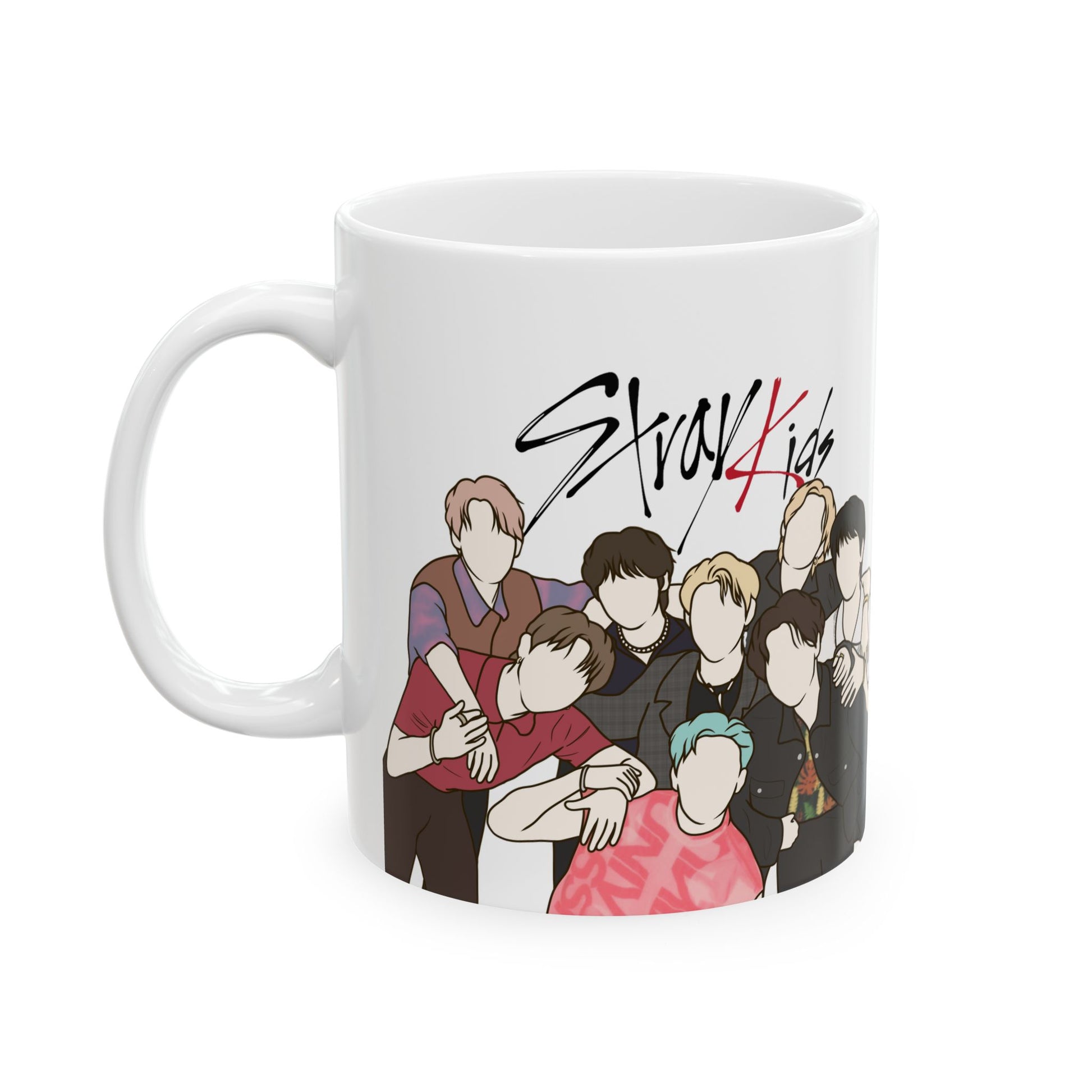 Minimal Stray-Inspired Mug – Kpop Fanart Cup & Room Decor for Everyday STAYs
