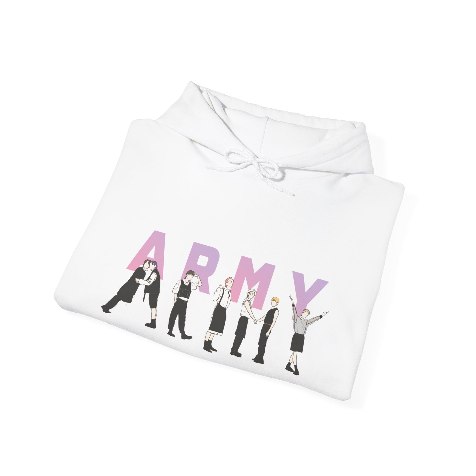 Kpop ARMY Hoodie – Unisex Hooded Sweatshirt Gift for Korean Pop Fans and Bangtan Supporters