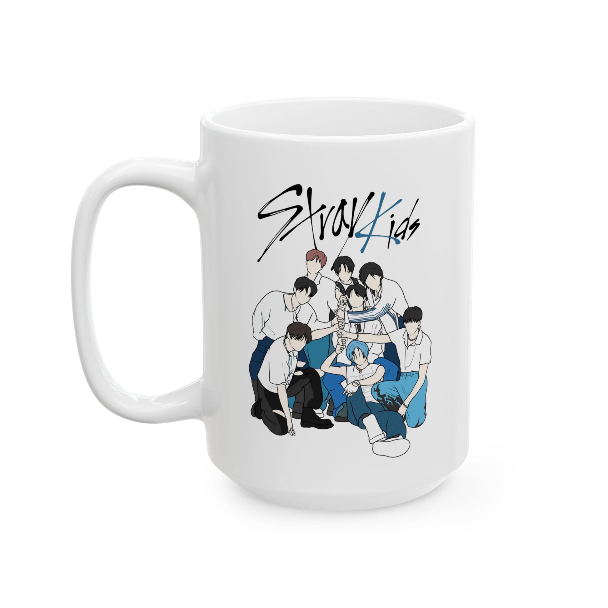 Stray Kids Accent Mug – Fanart Kpop Gift in 11oz or 15oz Sizes
