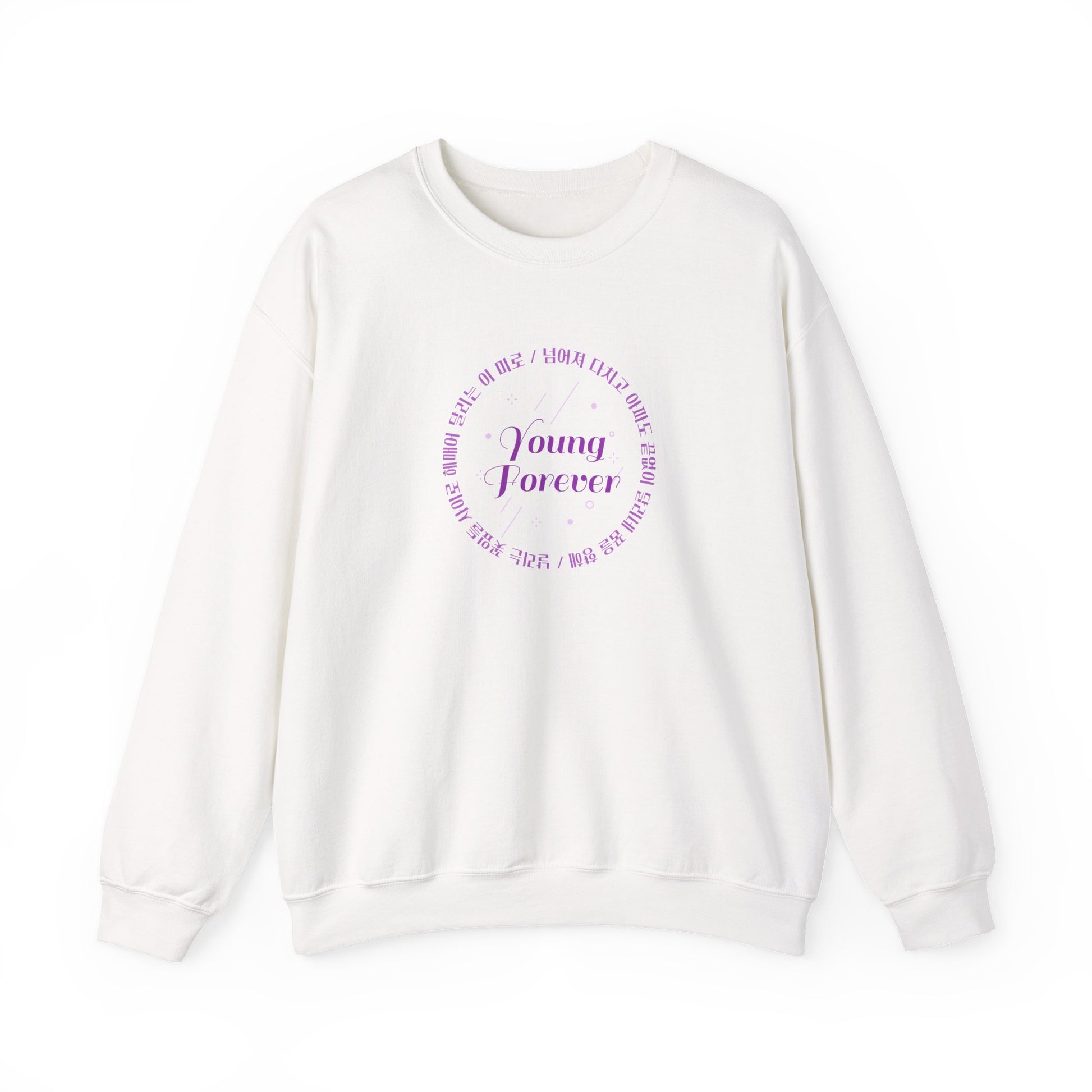 Young Forever-Inspired Kpop Sweatshirt – Unisex Crewneck Gift for ARMY and Korean Pop Fans