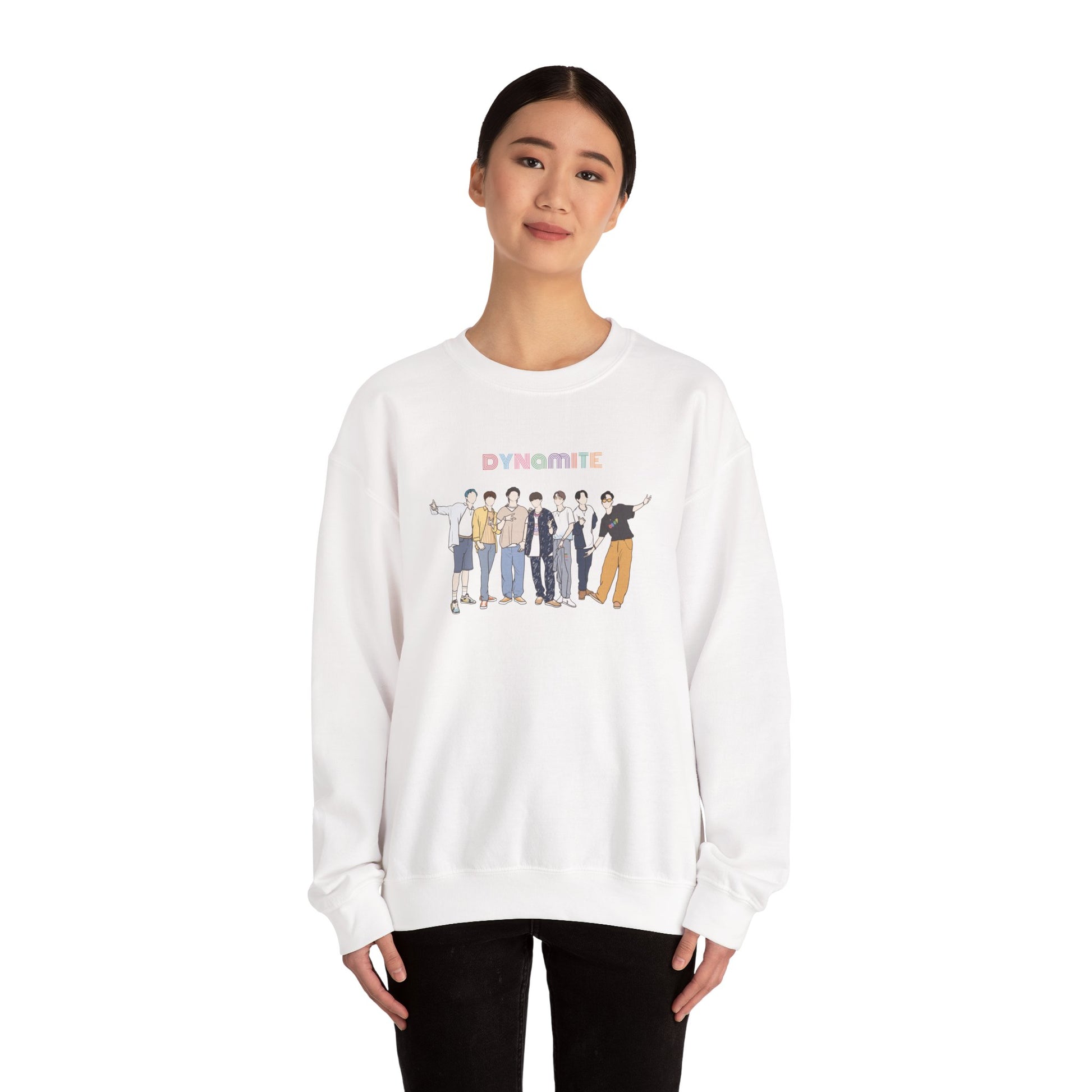 Dynamite-Inspired Kpop Sweatshirt – Retro Style Unisex Crewneck for ARMY and Korean Pop Fans