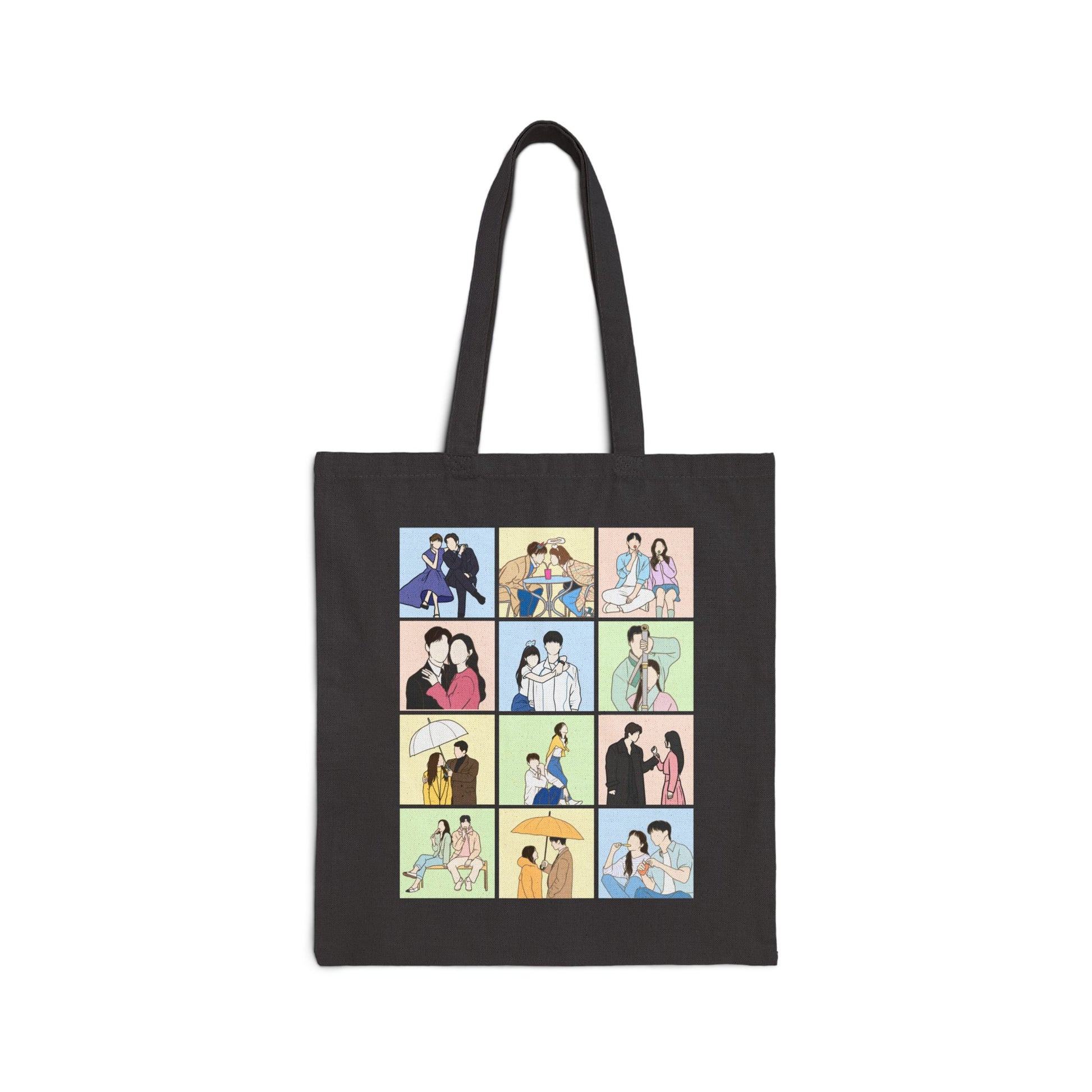 Kdrama Collage Tote Bag – Aesthetic Canvas Bag Showcasing Beloved Korean Drama Moments