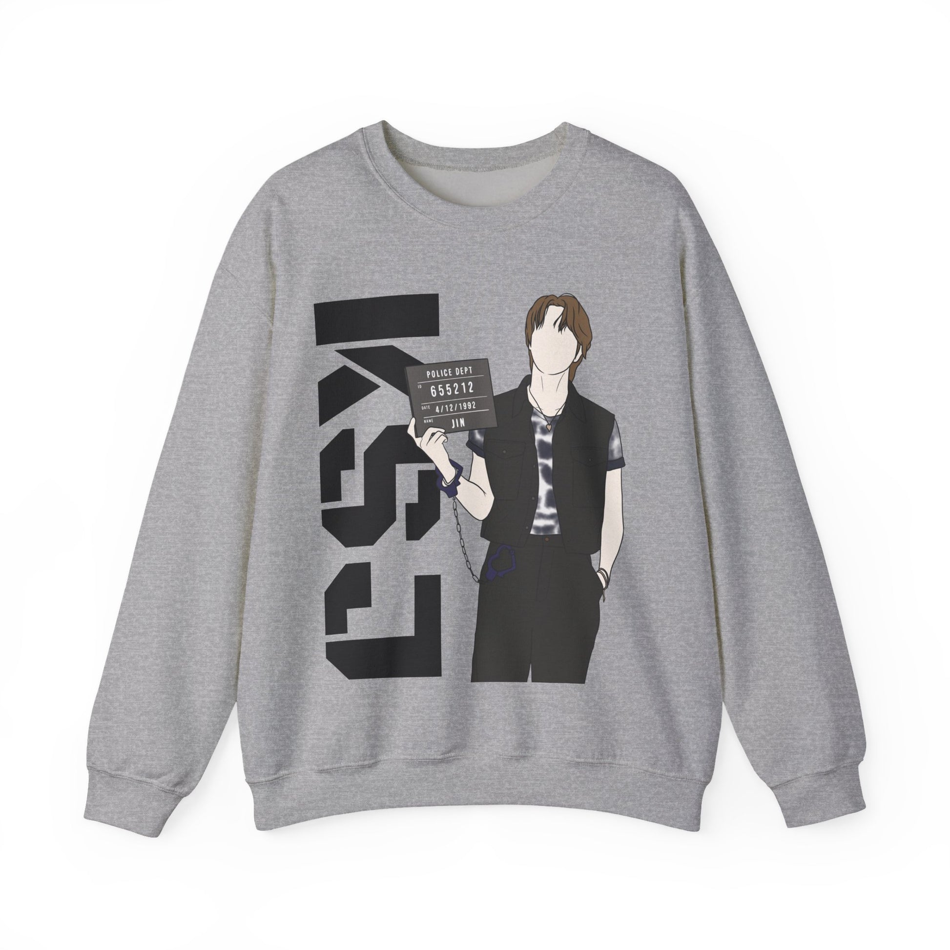 Jin-Inspired Kpop Sweatshirt – Unisex Crewneck for ARMY and Fans of Seokjin’s Gentle Charm