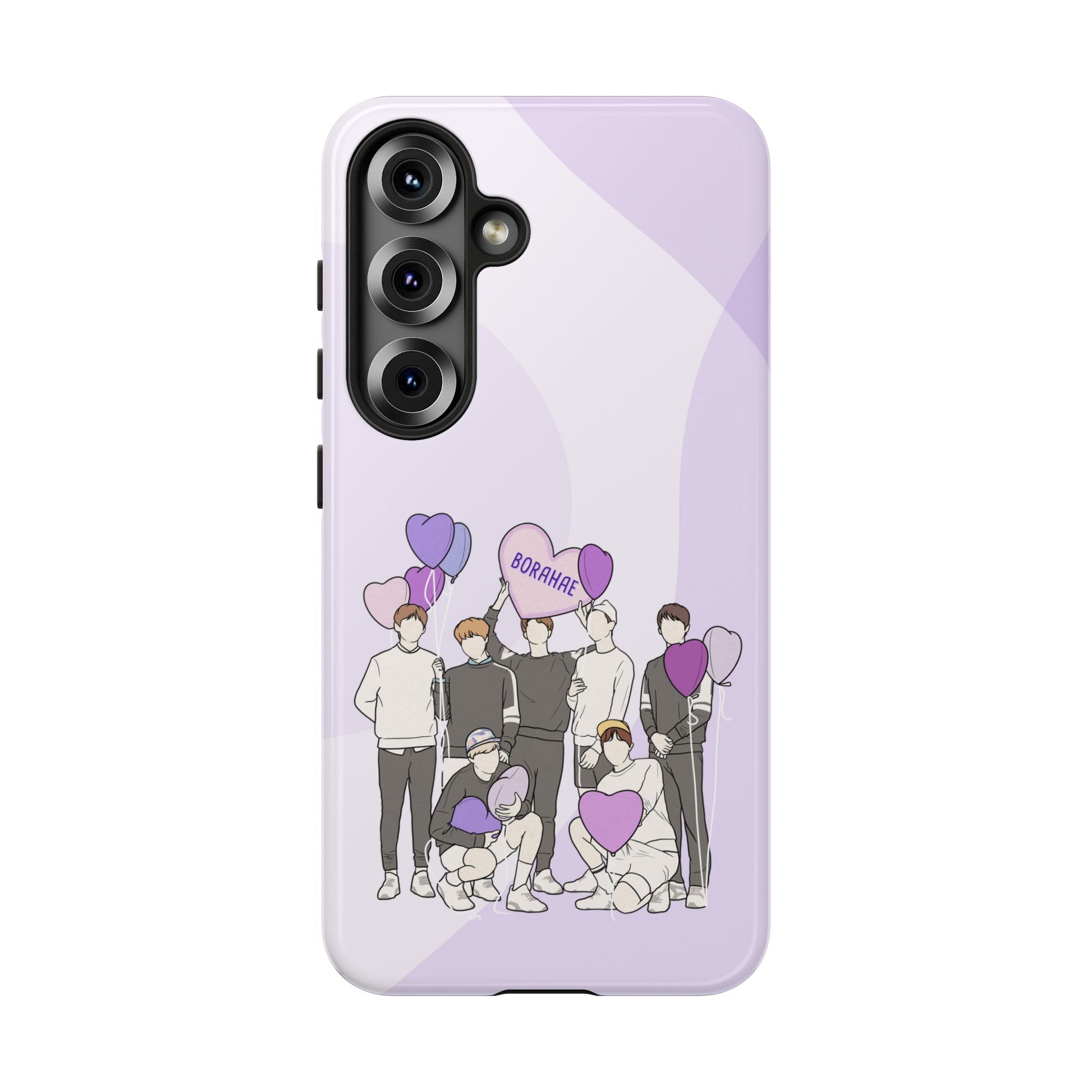 Borahae Kpop Phone Case – Purple ‘I Purple You’ Tough Case Gift for ARMY and Korean Pop Fans